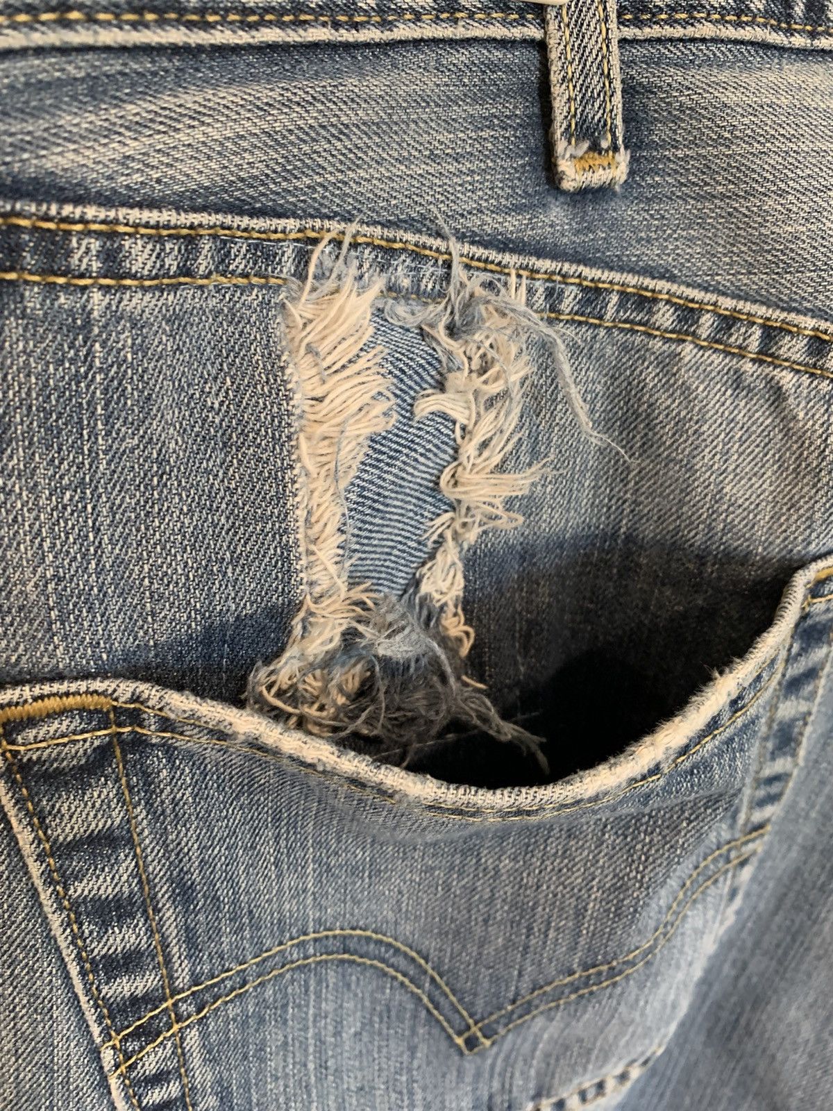 Levi's Vintage Clothing 90s repaired levis 501 Size US 38 / EU 54 - 12 Thumbnail