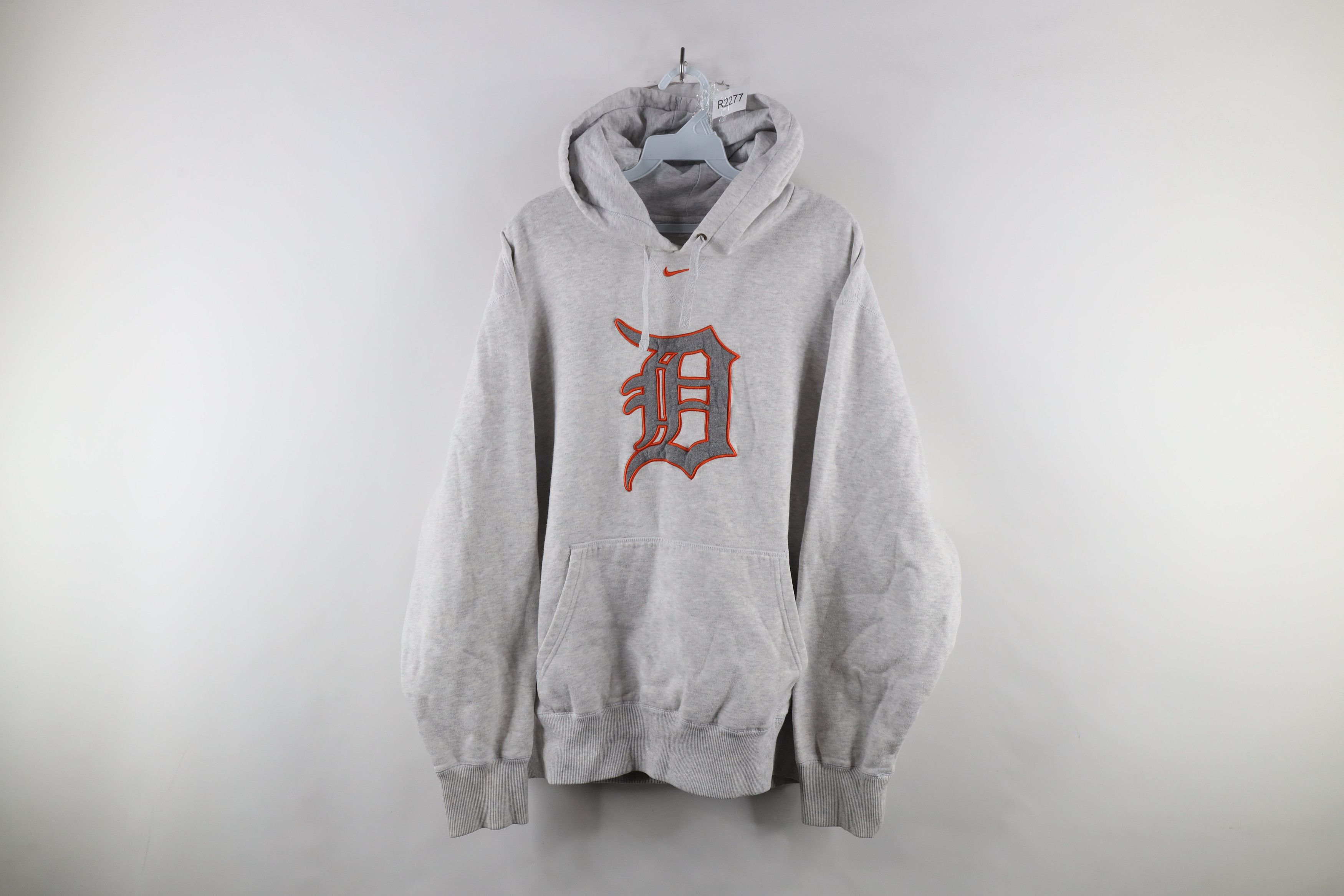 Vintage Nike Swoosh Detroit Tigers Baseball Hoodie Gray