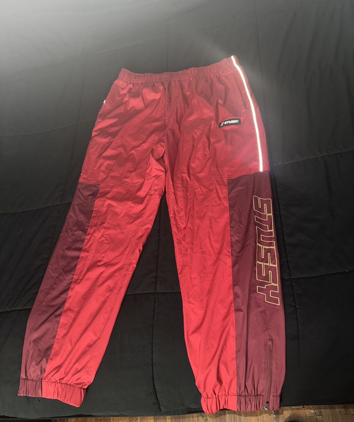 Stussy red track pants outlet