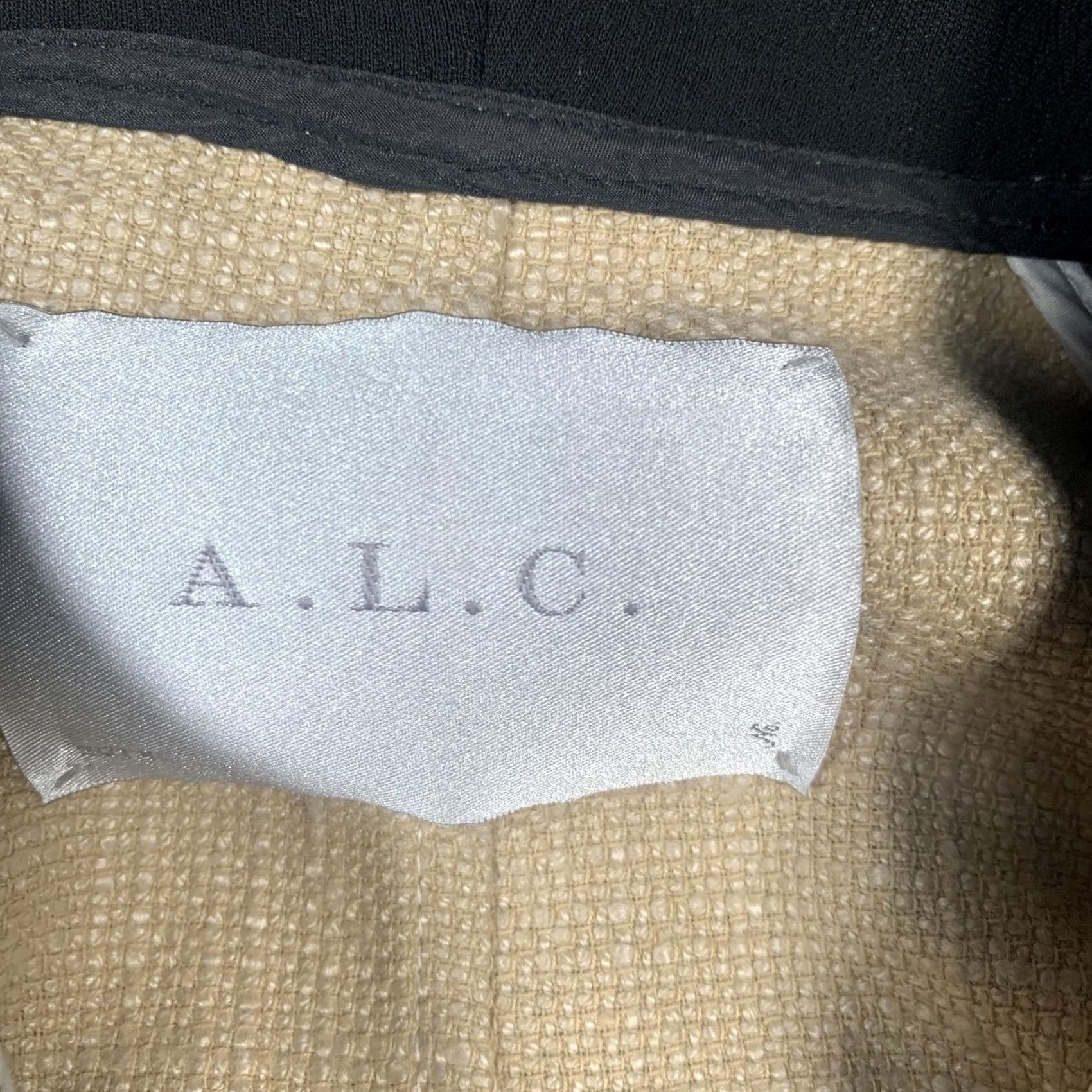 Vintage A.L.C. Jacket Womens S Leather Varsity Tweed Black Casual Size S / US 4 / IT 40 - 5 Thumbnail