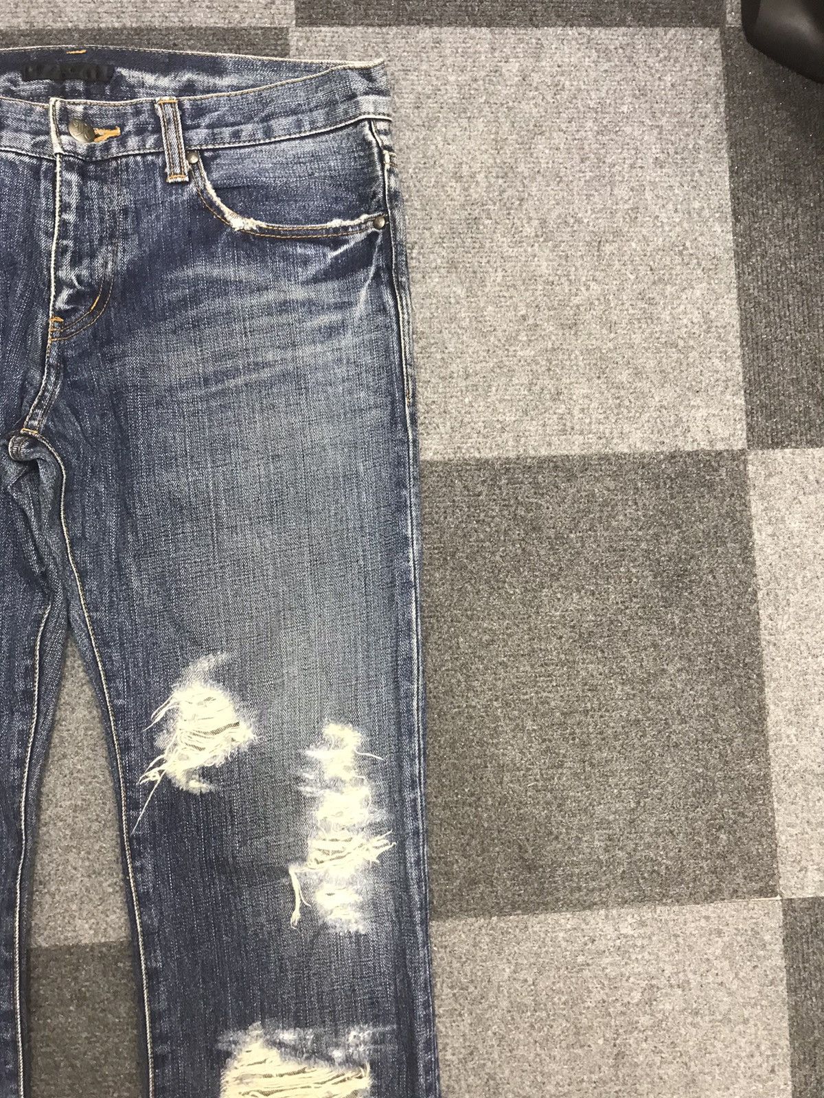 Designer × Japanese Brand RICO Japan Designer Slim Fit Distressed Jeans Size US 33 - 4 Thumbnail