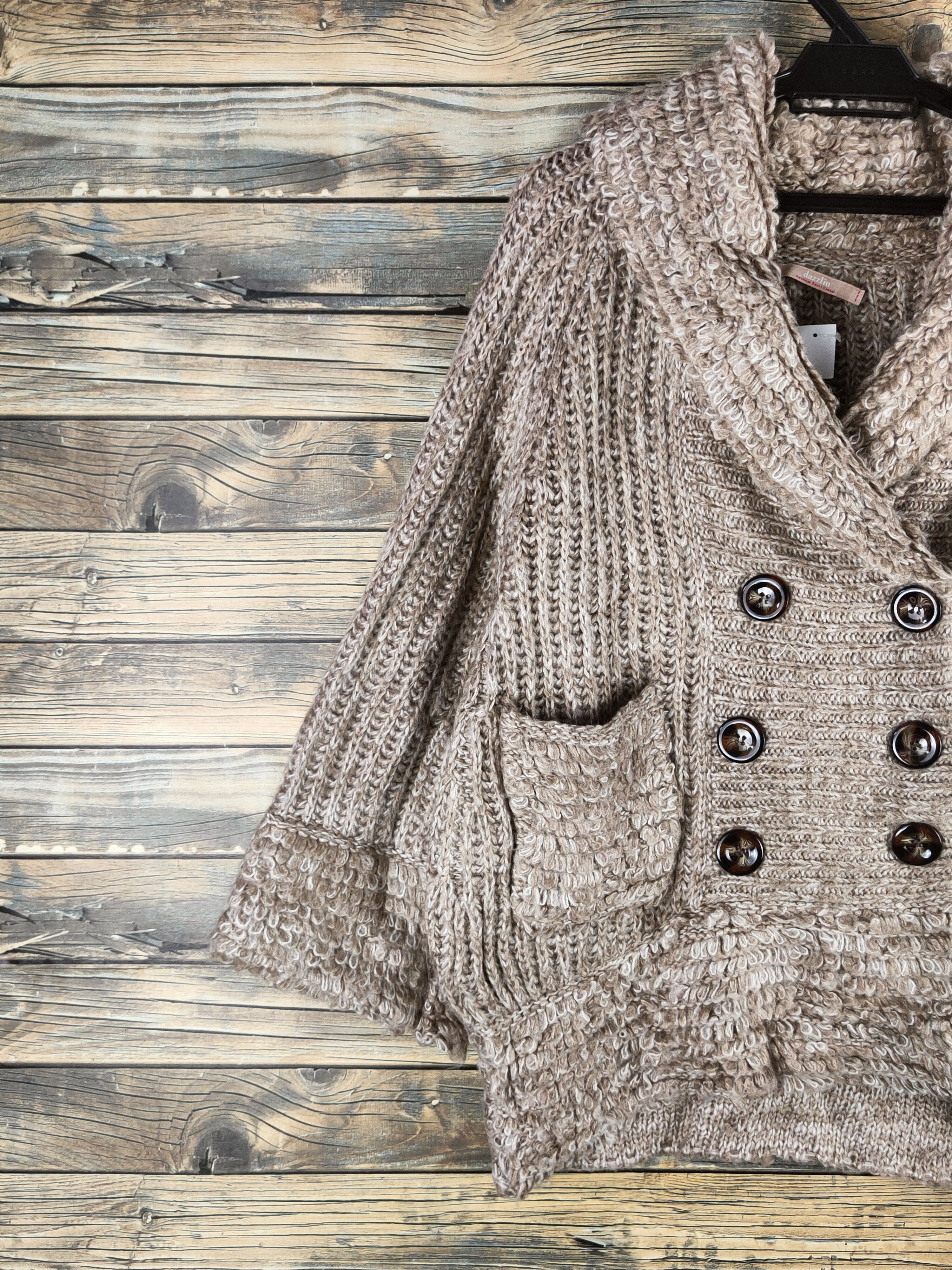 Japanese Brand DL Dazzlin Light Brown Knitwear Sweaters#46-604 Size L / US 10 / IT 46 - 3 Thumbnail