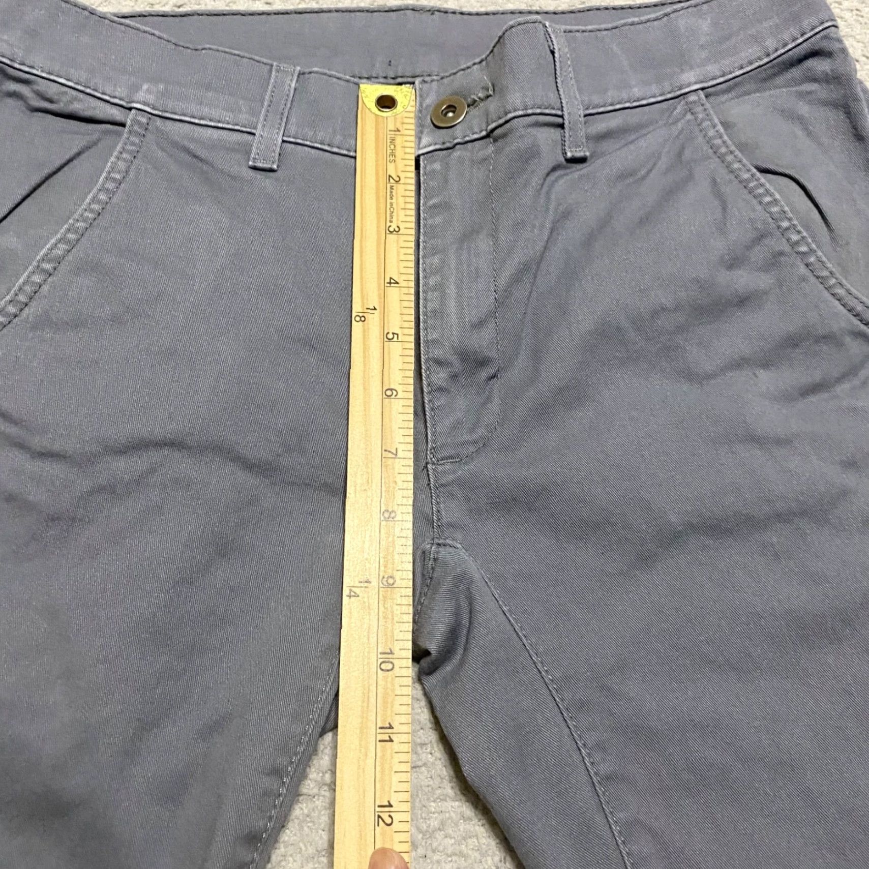 Vintage Kennedy Chino Pants Mens Slim Low Rise Gray 32 28 Inseam Cotton Straight/Flat Front Pockets/Slash Pocket Tapered Casual Workwear Spring Summer Fall Size US 32 / EU 48 - 7 Thumbnail