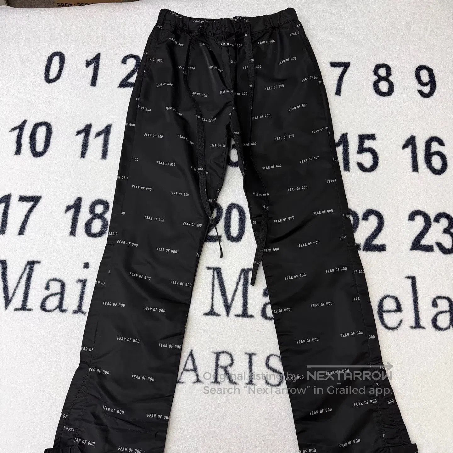 Fear of God Black Printed Casual Pants with Drawstring. Size US 38 / EU 54 - 1 Thumbnail