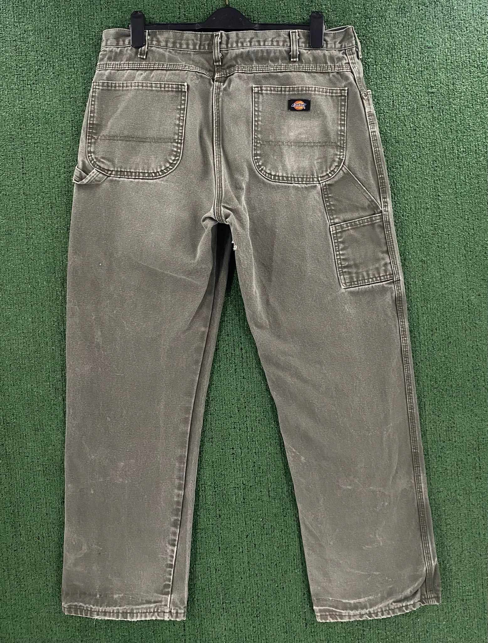 Dickies Dickies Canvas Green Distressed Carpenter Pants Men's 37x 31 Size US 37 - 4 Thumbnail