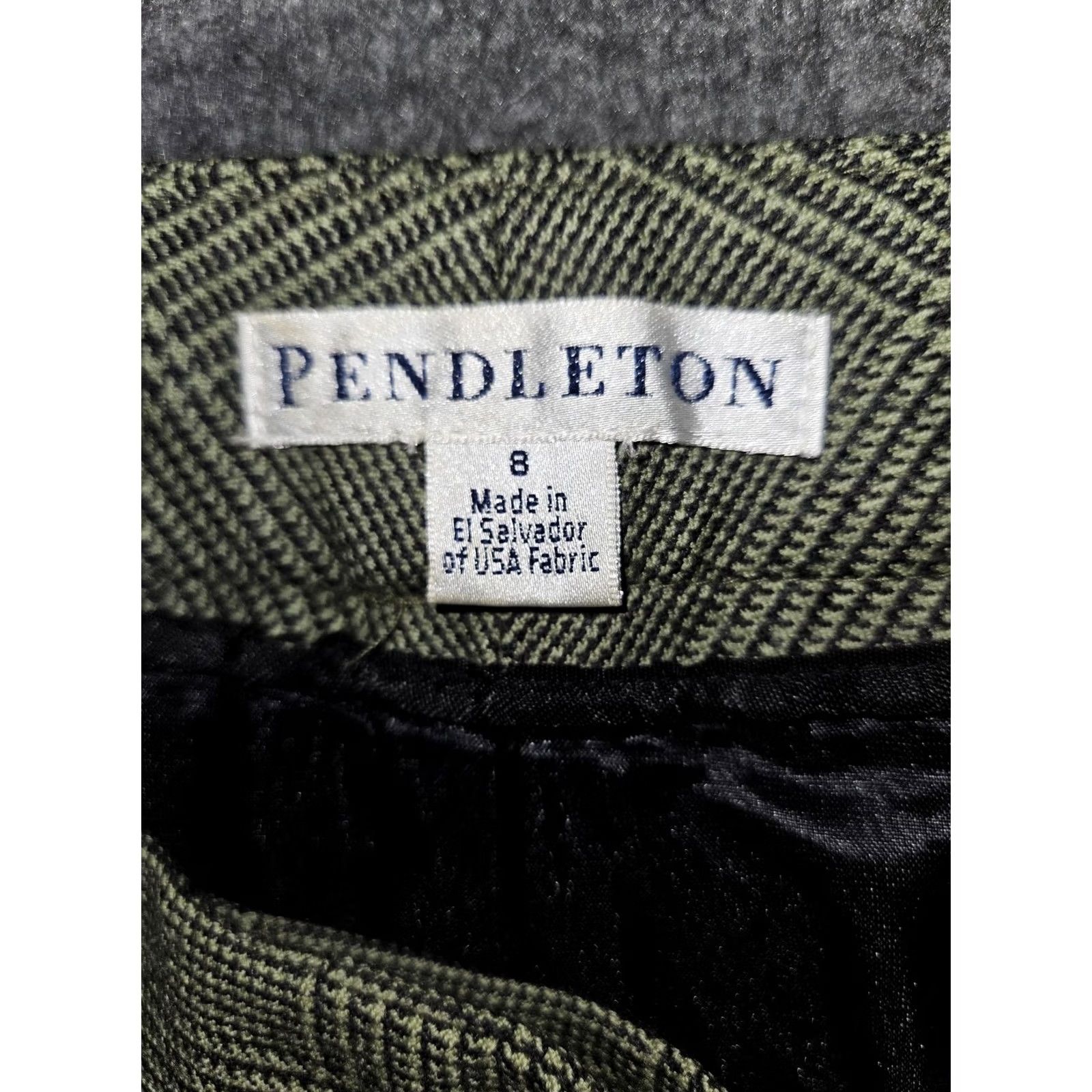 Pendleton Pendleton Pants Womens 8 Gray Plaid Wool Lined Straight Leg Work Office Classic Dress Pants Mens? Size 30" / US 8 / IT 44 - 2 Thumbnail