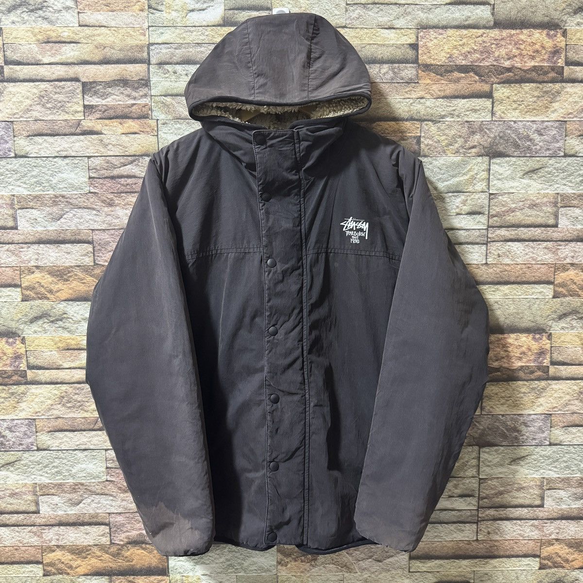 Stussy × Vintage Vintage Stussy Reversible Fleece Jacket Size US L / EU 52-54 / 3 - 1 Thumbnail