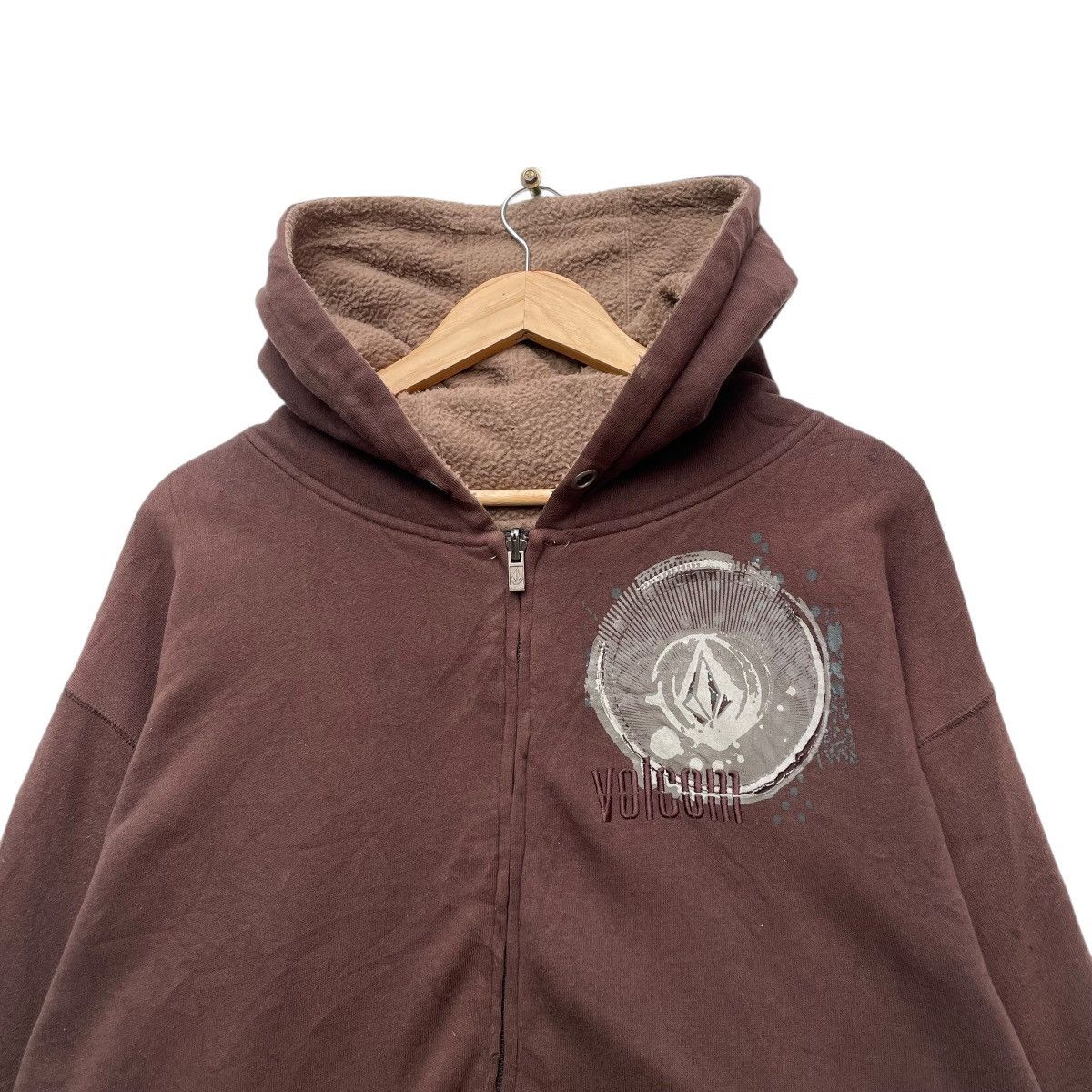 Volcom × Welcome Skateboards 💥Vintage Volcom Shearling Zipper Up Sweater Jacket Size US L / EU 52-54 / 3 - 3 Thumbnail