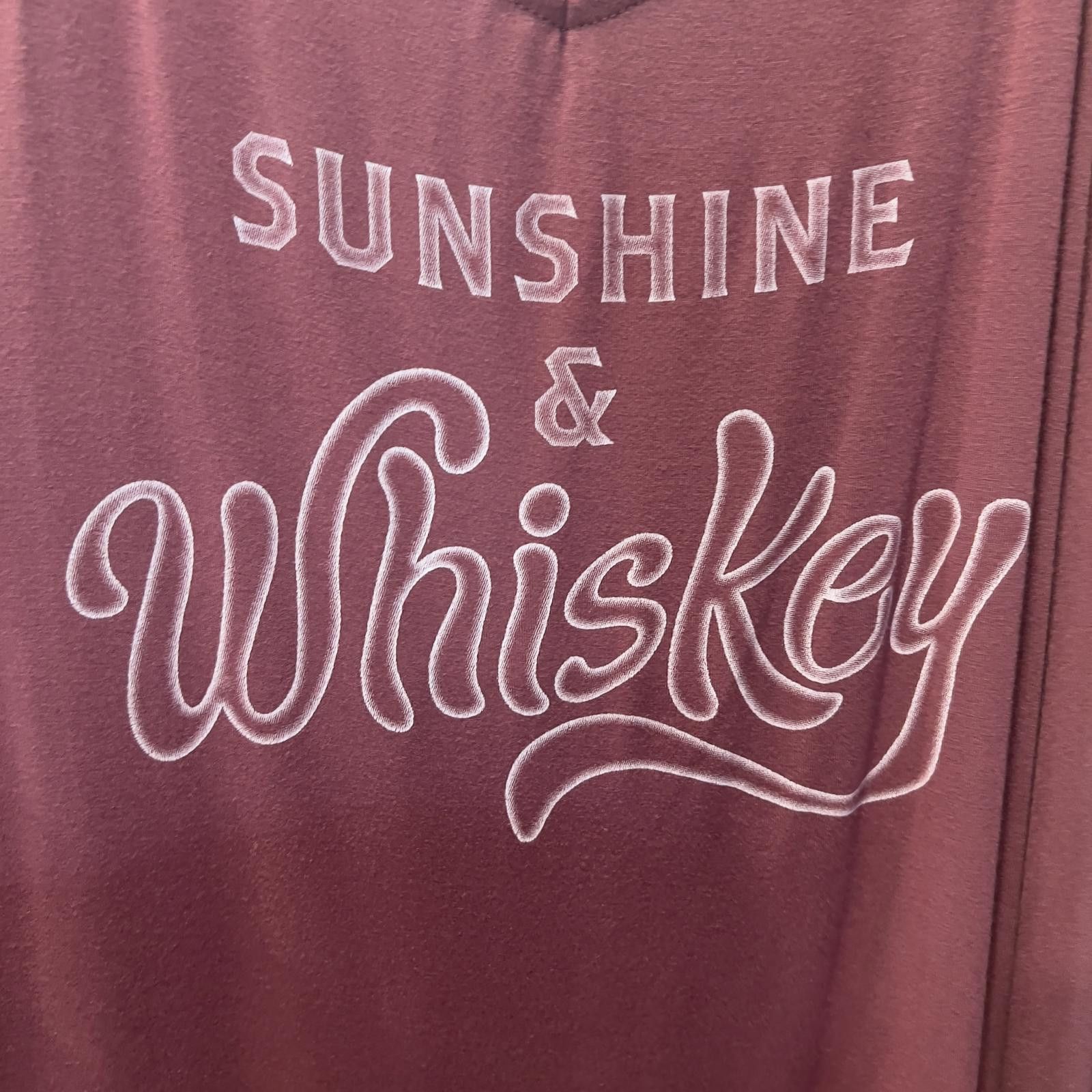 Unknown London Women's Sleeveless Flowy Tank Top with 'Sunshine & Whiskey' Size M / US 6-8 / IT 42-44 - 4 Thumbnail