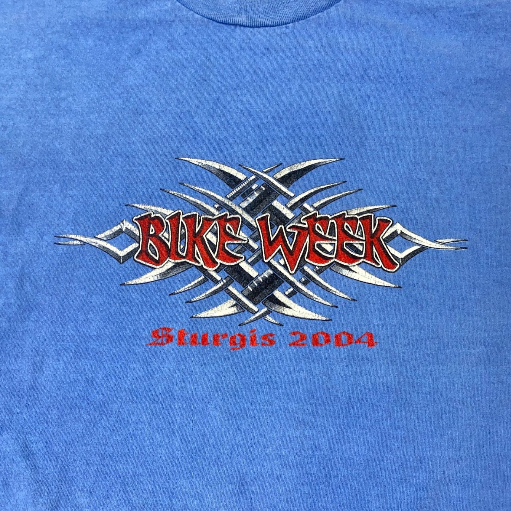 Vintage VTG Sturgis Bike Week 2004 Shirt Mens XL Blue Biker Motorcycle Made In USA Size US XL / EU 56 / 4 - 2 Thumbnail