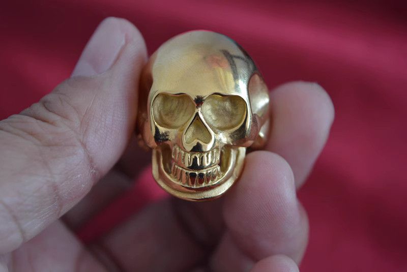 Jewelry Skull Design Jewelry Rings Open Size Chrome Ring (Size 7-13) Size ONE SIZE - 6 Thumbnail