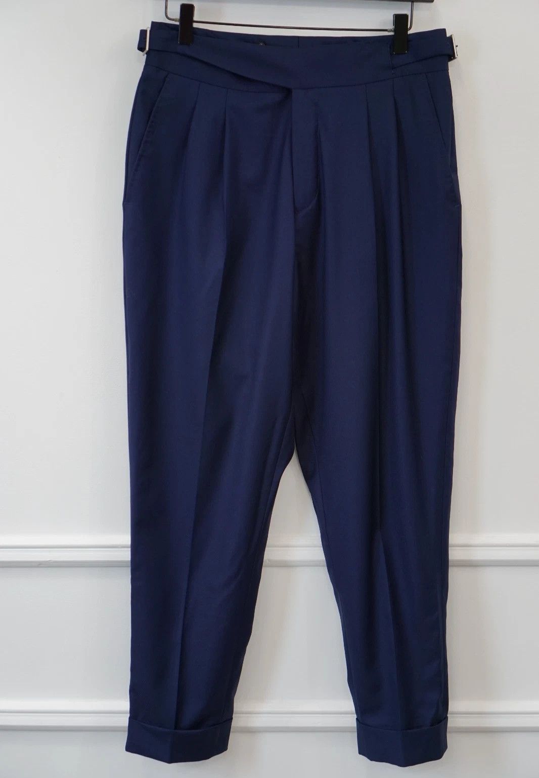 Suitsupply Men Suitsupply Trousers Navy Blue Brescia Size 24 UK/US38S Size 38S - 1 Thumbnail