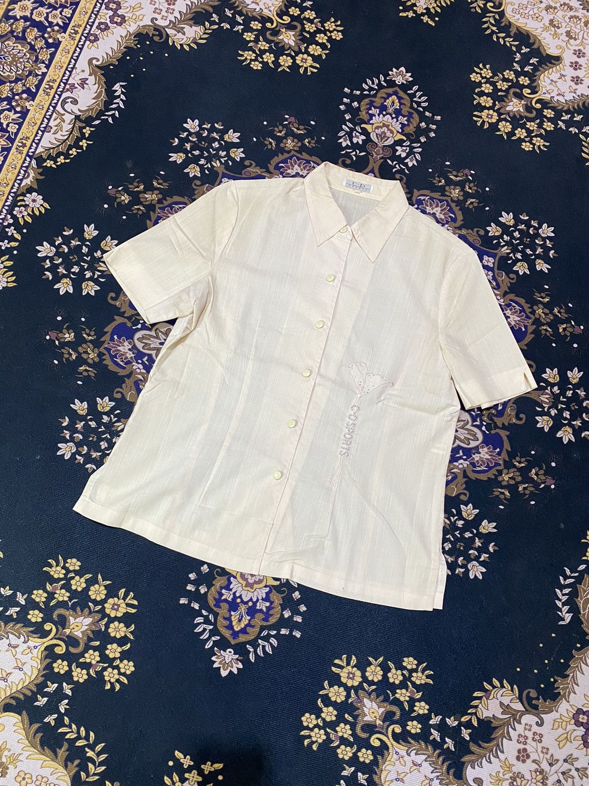 Dior 2003 Christian Dior Sport Embroidery Button Shirt Size M / US 6-8 / IT 42-44 - 2 Thumbnail