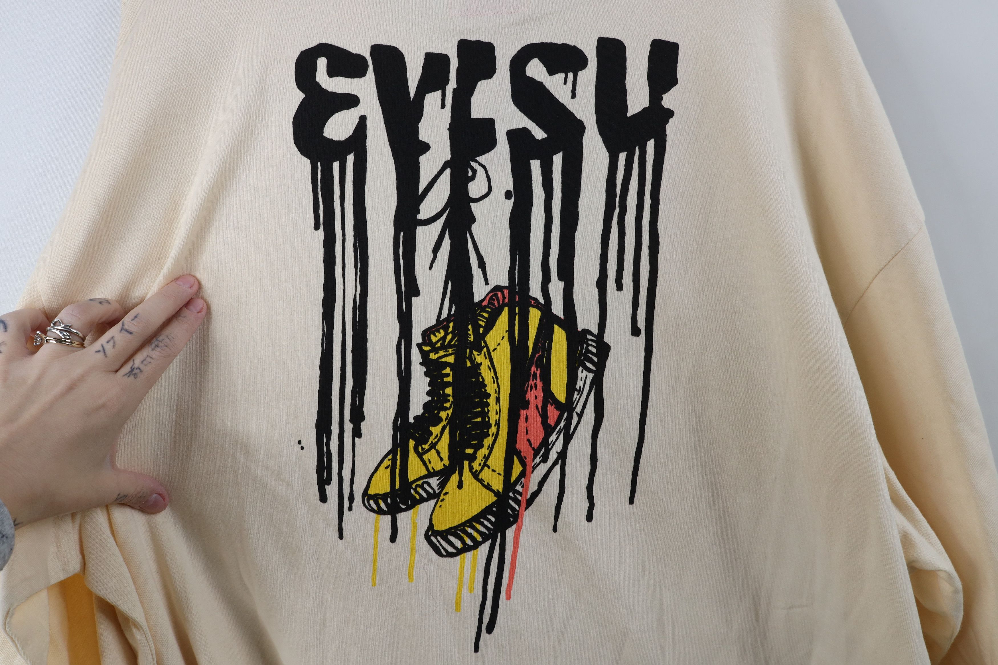 Evisu Deadstock Vintage 90s Evisu Jeans Shoes Long Sleeve T-Shirt Size US XXL / EU 58 / 5 - 12 Thumbnail