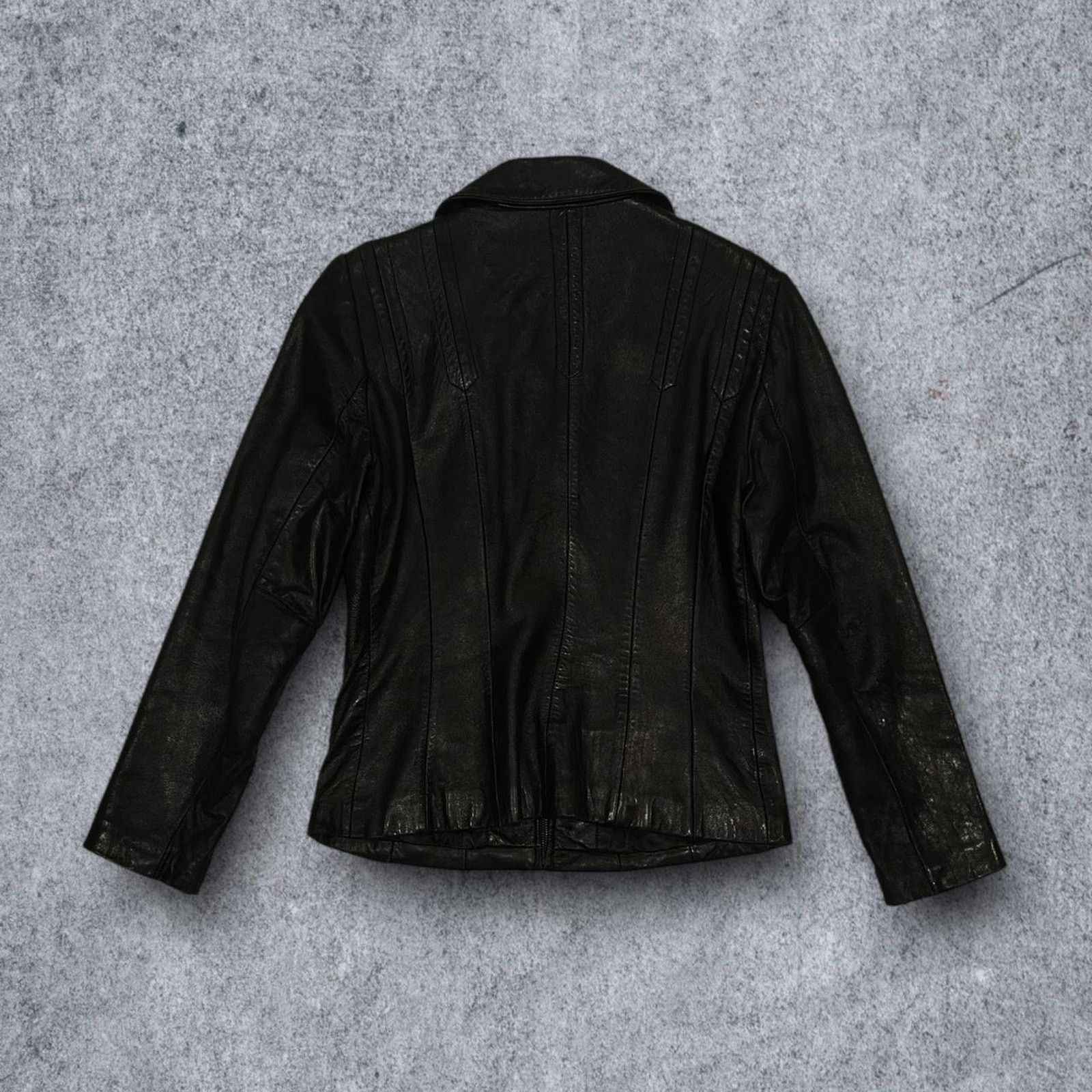 Jones New York Jones New York Black Genuine Leather Full Zip-Up Jacket Size S / US 4 / IT 40 - 3 Thumbnail