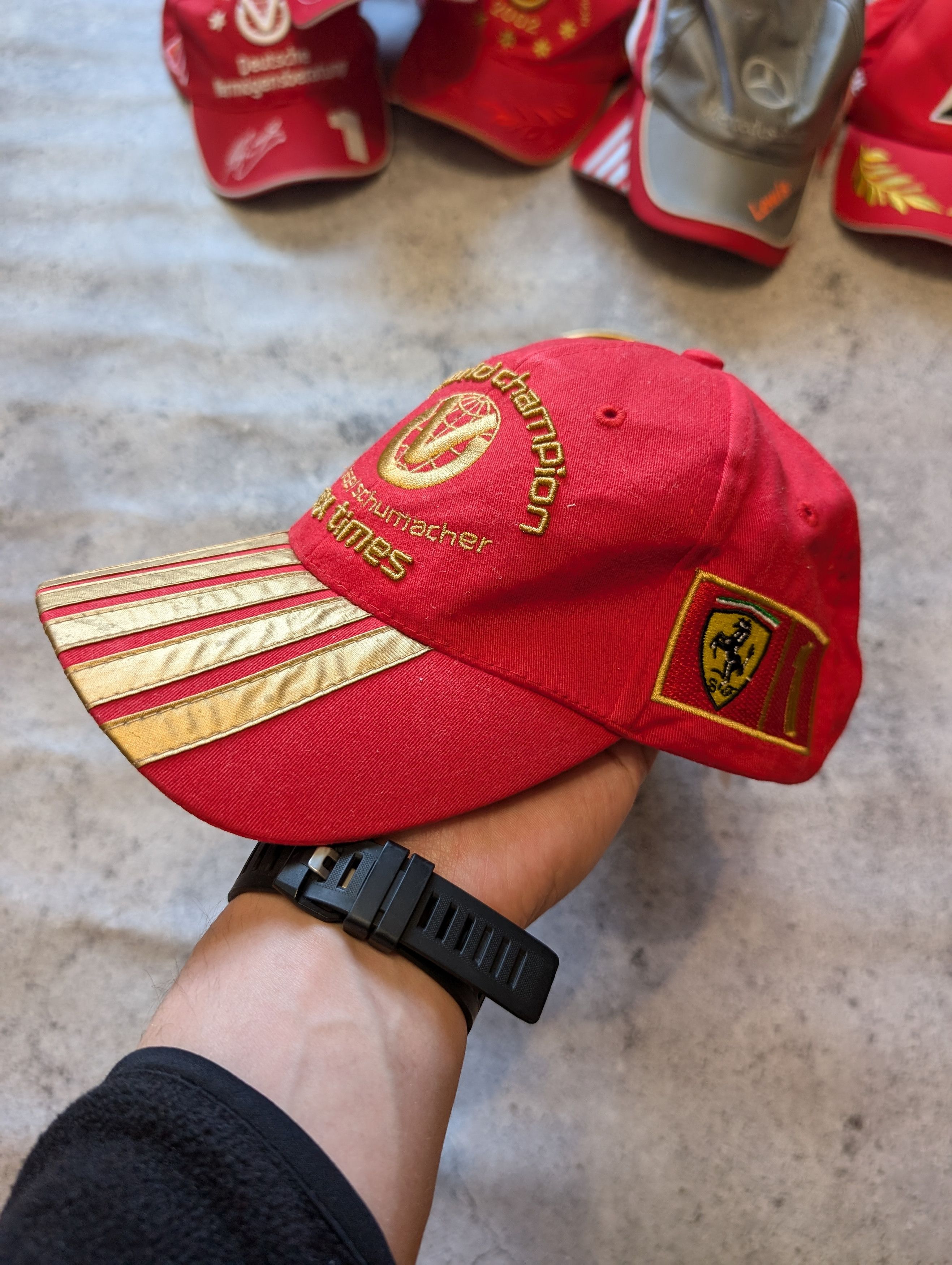 Ferrari Vintage F1 World Champion Michael Schumacher Ferrari Cap Size ONE SIZE - 1 Thumbnail