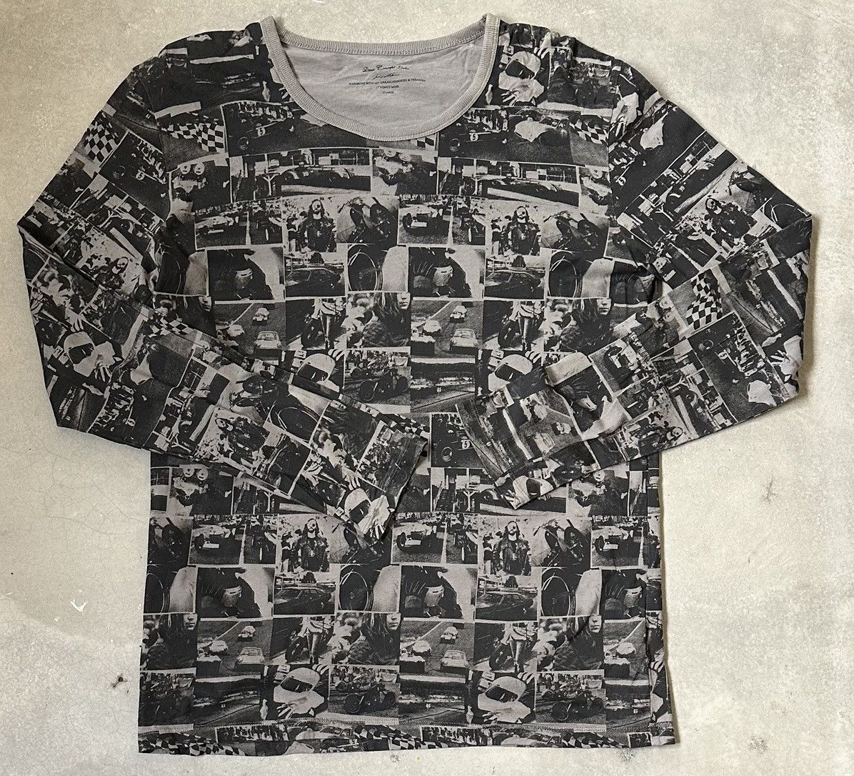 Japanese Brand DEUX LABO GRAPHIC OVERPRINT LS TEE Size US M / EU 48-50 / 2 - 1 Thumbnail