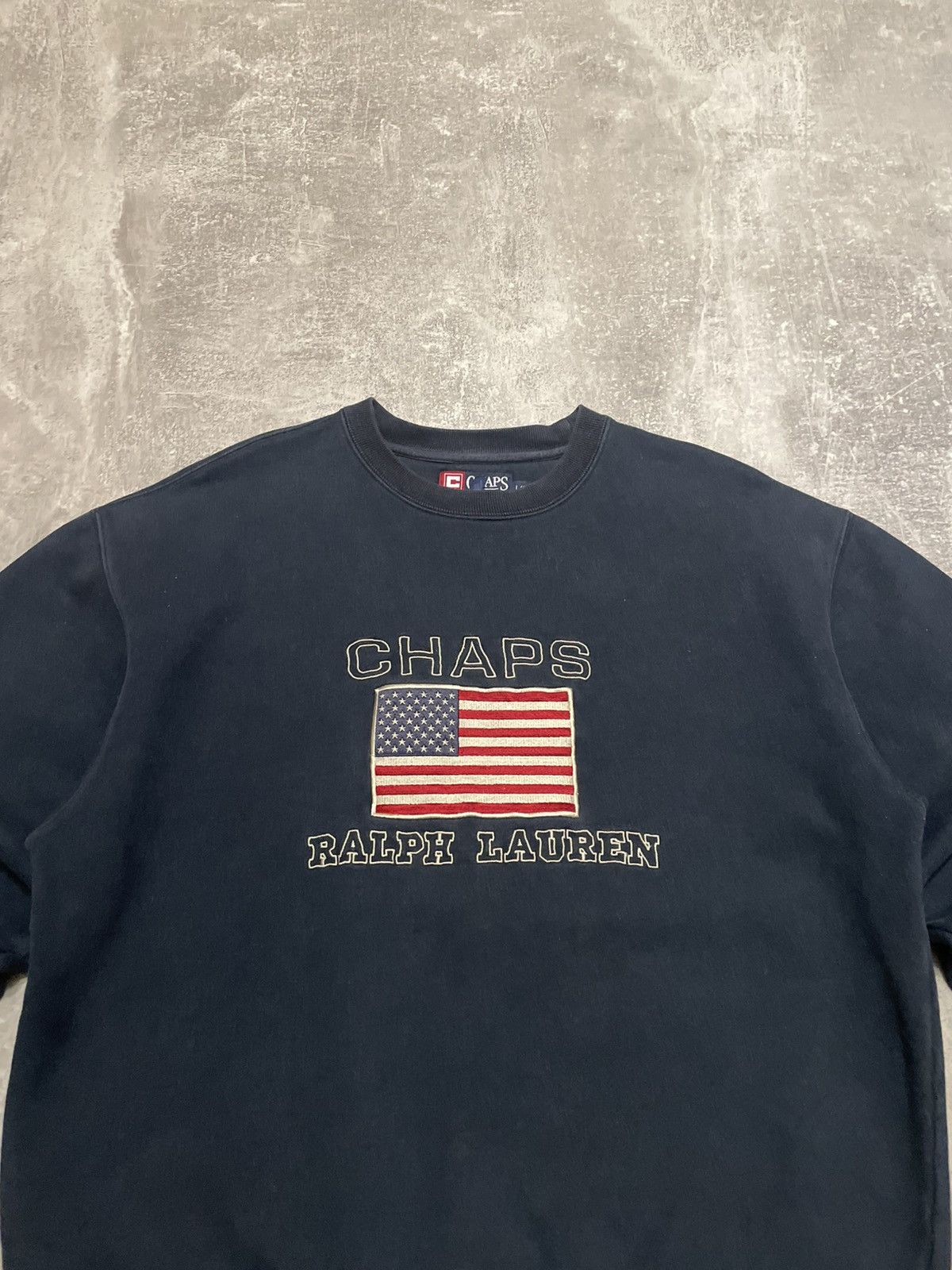 Chaps Ralph Lauren Vintage Chaps Ralph Lauren Big Logo USA Flag Sweatshirt Y2K Size US L / EU 52-54 / 3 - 2 Thumbnail