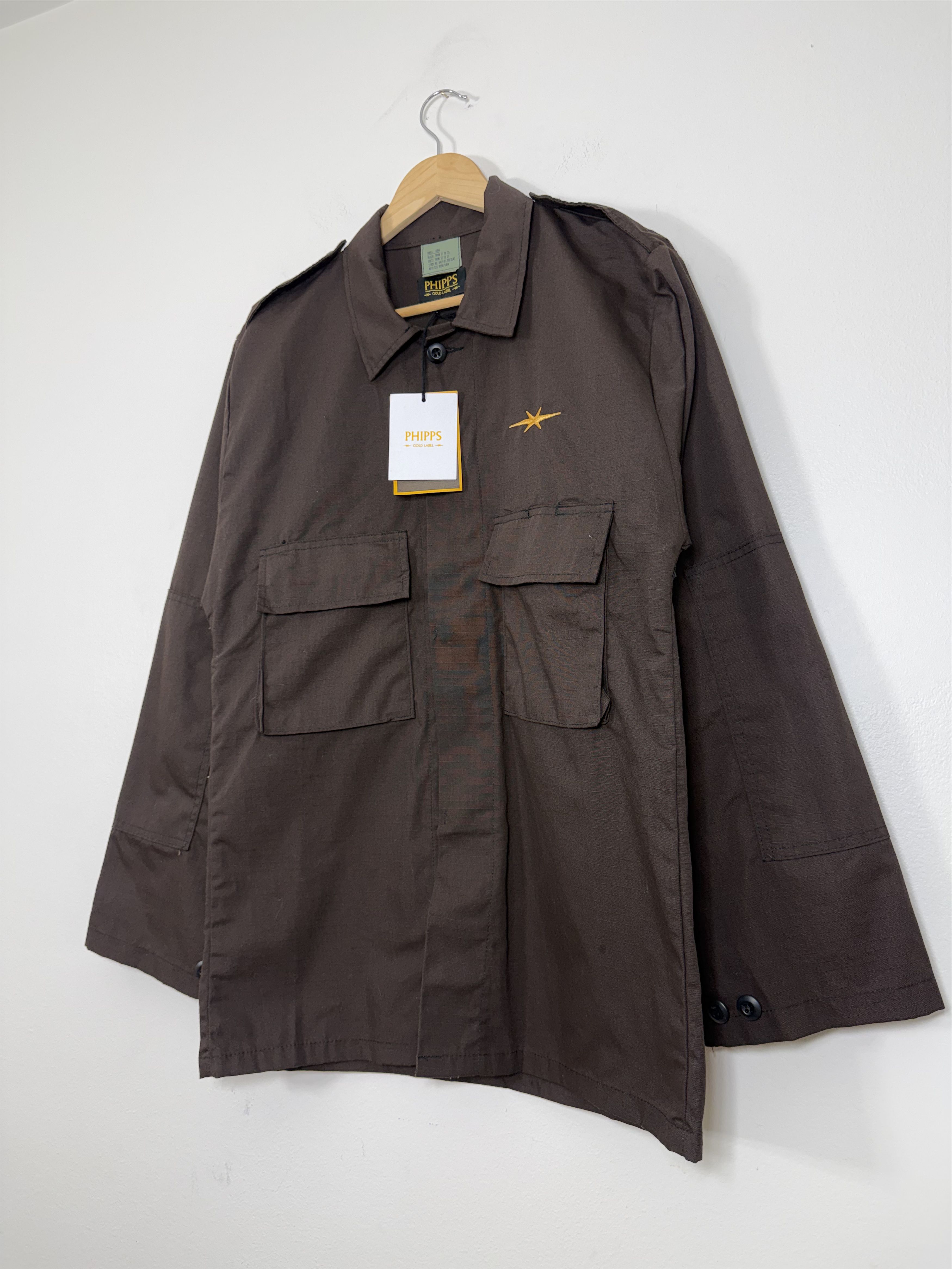 Phipps Gold Label Vintage Dark Brown Military Jacket Size US S / EU 44-46 / 1 - 3 Thumbnail