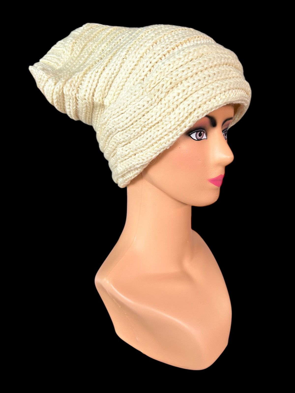 Japanese Brand × Kapital × Vintage Vtg Japanese Crochet Knitted Big Beanie Hats Size ONE SIZE - 1 Thumbnail