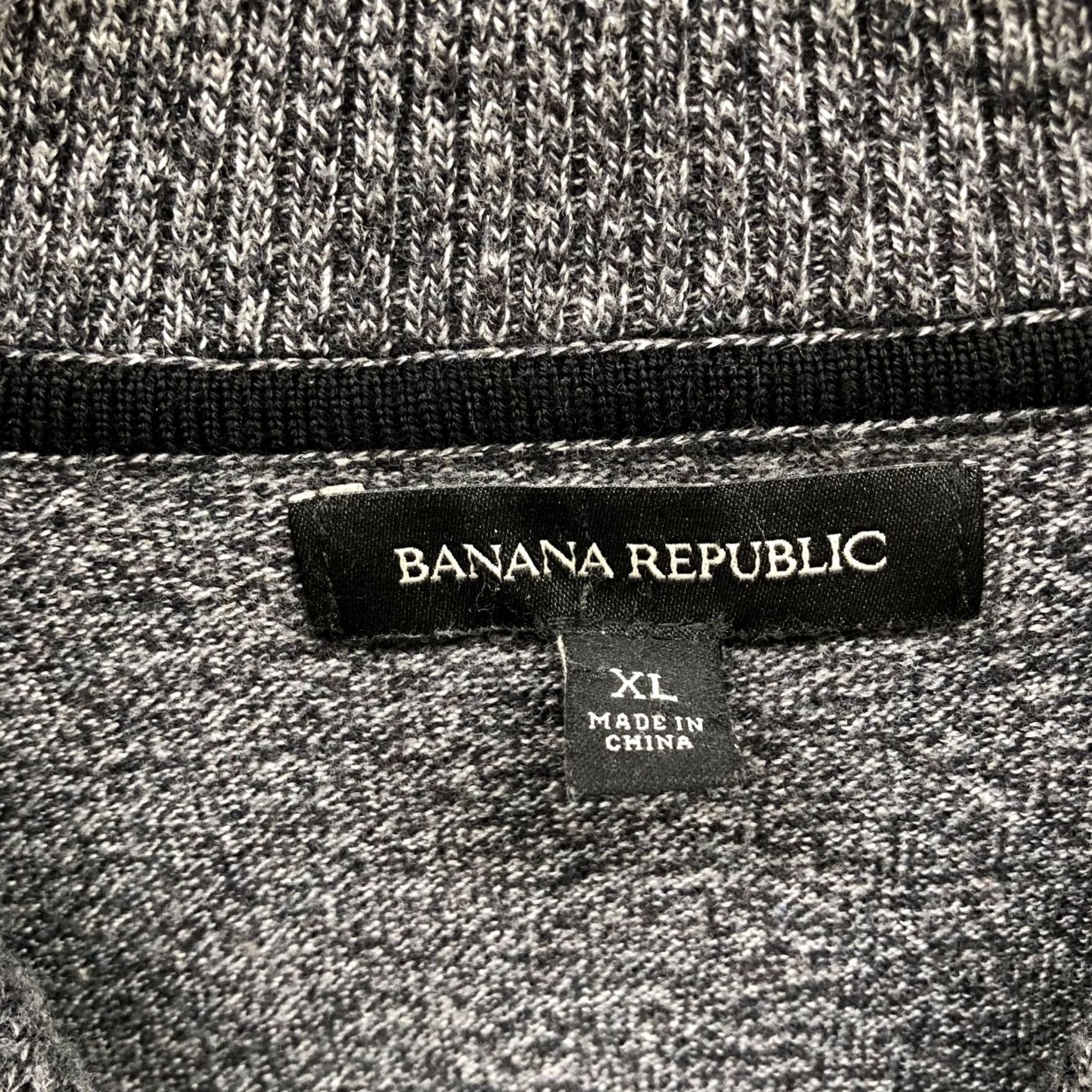 Banana Republic Banana Republic Shawl Collar Sweater Mens XL Heather Gray Wool Cotton Pullover Size US XL / EU 56 / 4 - 5 Thumbnail