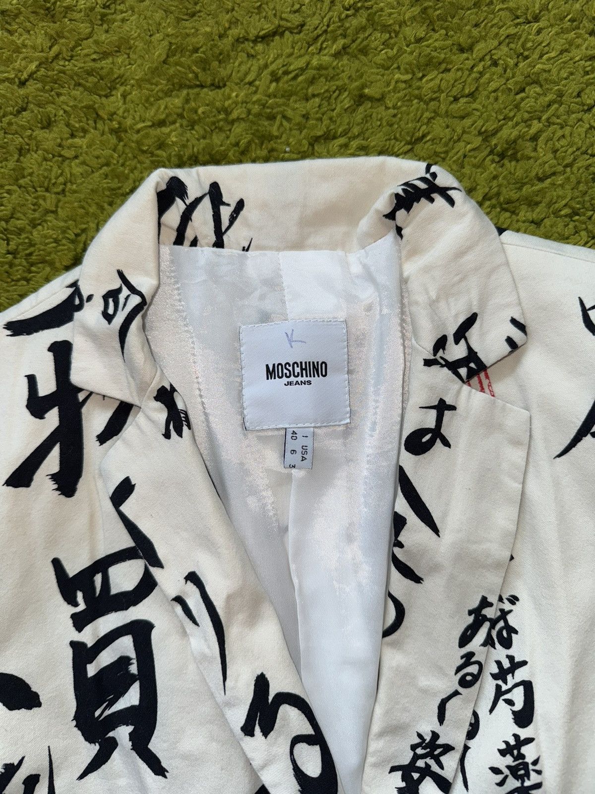 Boutique Moschino × Moschino × Vintage Moschino Jeans 2000s archive vintage Japanese text blazer Size M / US 6-8 / IT 42-44 - 4 Thumbnail