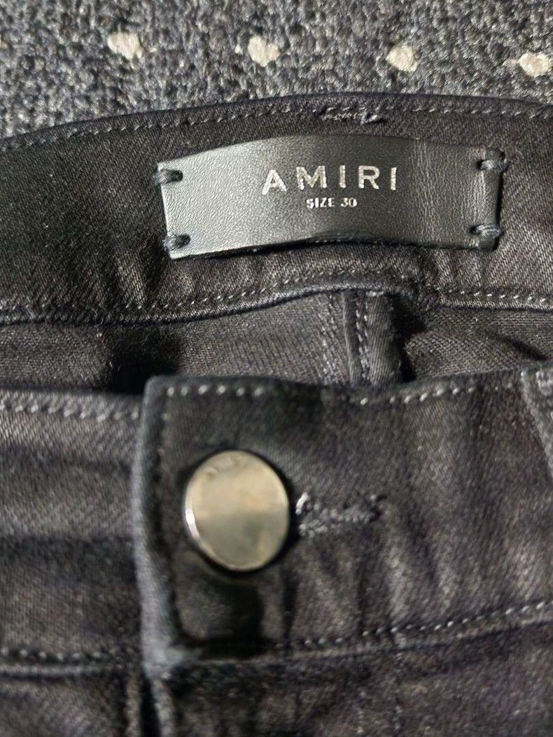 Amiri Amiri black leather mx1 jeans Size US 30 / EU 46 - 4 Thumbnail