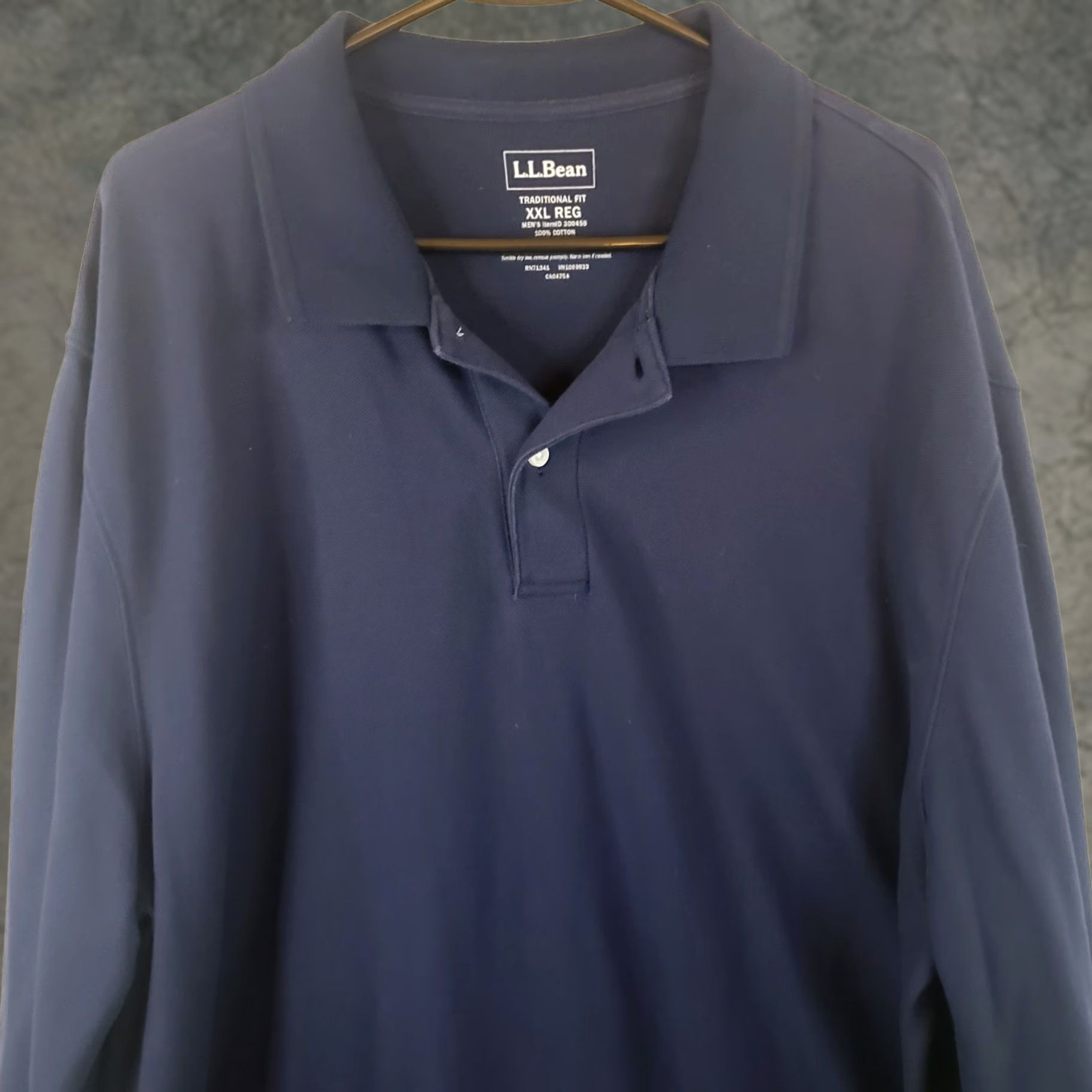 Vintage VINTAGE LL Bean Shirt Mens XXL Navy Blue Traditional Fit Long Sleeve Polo 300459 Heavy Size US XXL / EU 58 / 5 - 1 Thumbnail