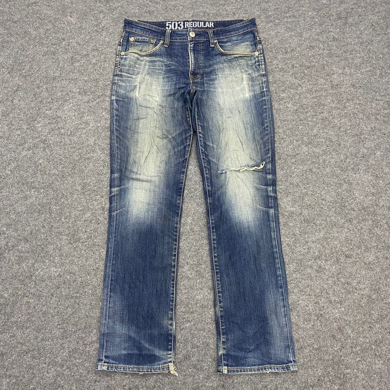 Edwin 💥Best Offer💥Vintage Edwin 503 Blue Trip Distressed Denim Size US 36 / EU 52 - 1 Thumbnail
