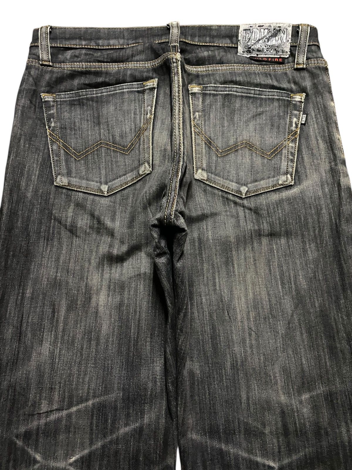 Japanese Brand Vintage Japanese Brand Edwin 403 Distressed Loose Jeans Size US 32 / EU 48 - 4 Thumbnail