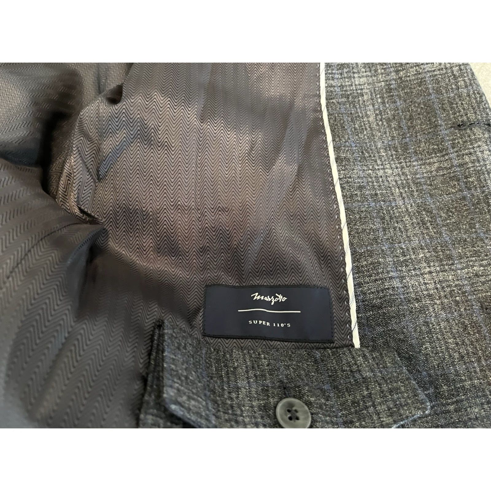 Joseph Abboud Joseph Abboud Heritage Plaid Wool Blazer Sport Coat Blazer Mens 46R Gray Blue 2 Button Regular Coat Jacket Size 46R - 4 Thumbnail