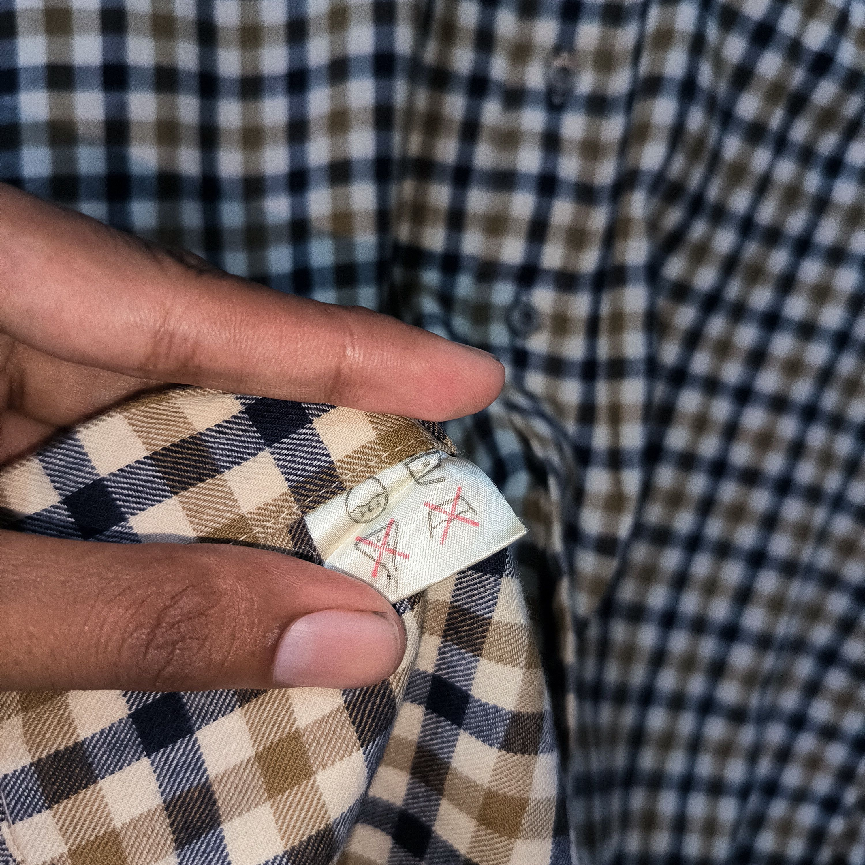 Aquascutum × Vintage Vintage Aquascutum Nova Check Shirts Size US L / EU 52-54 / 3 - 5 Thumbnail
