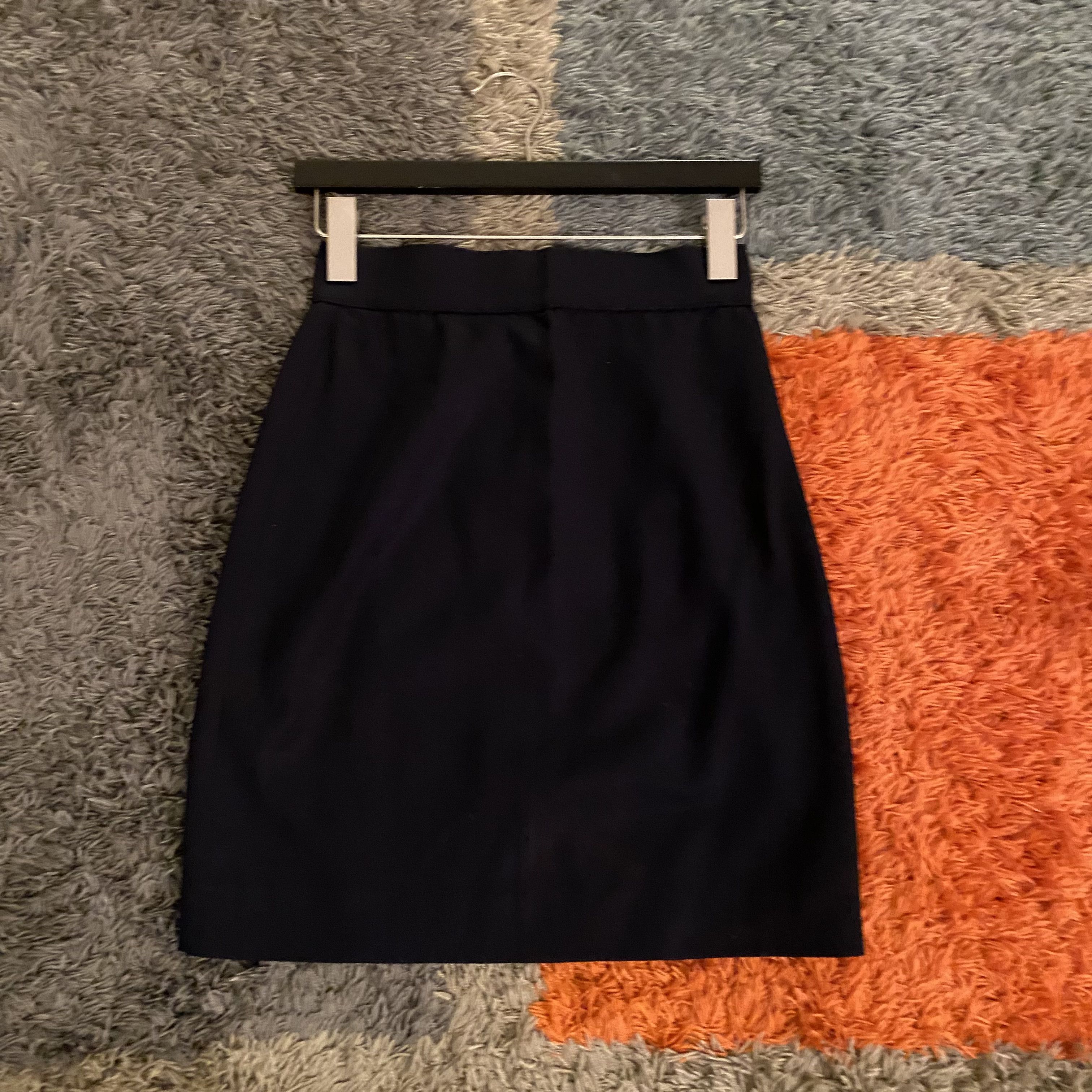 Image of Chanel Work Skirt in Black, Women's (Size 30)