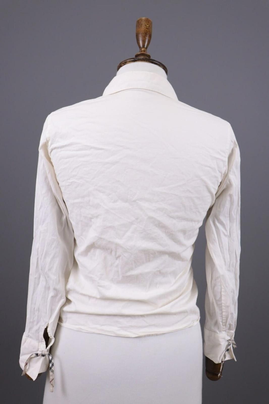 Designer Burberry London Beige Nova Check Blouse Shirt Size 14 / M Size XL / US 12-14 / IT 48-50 - 9 Thumbnail