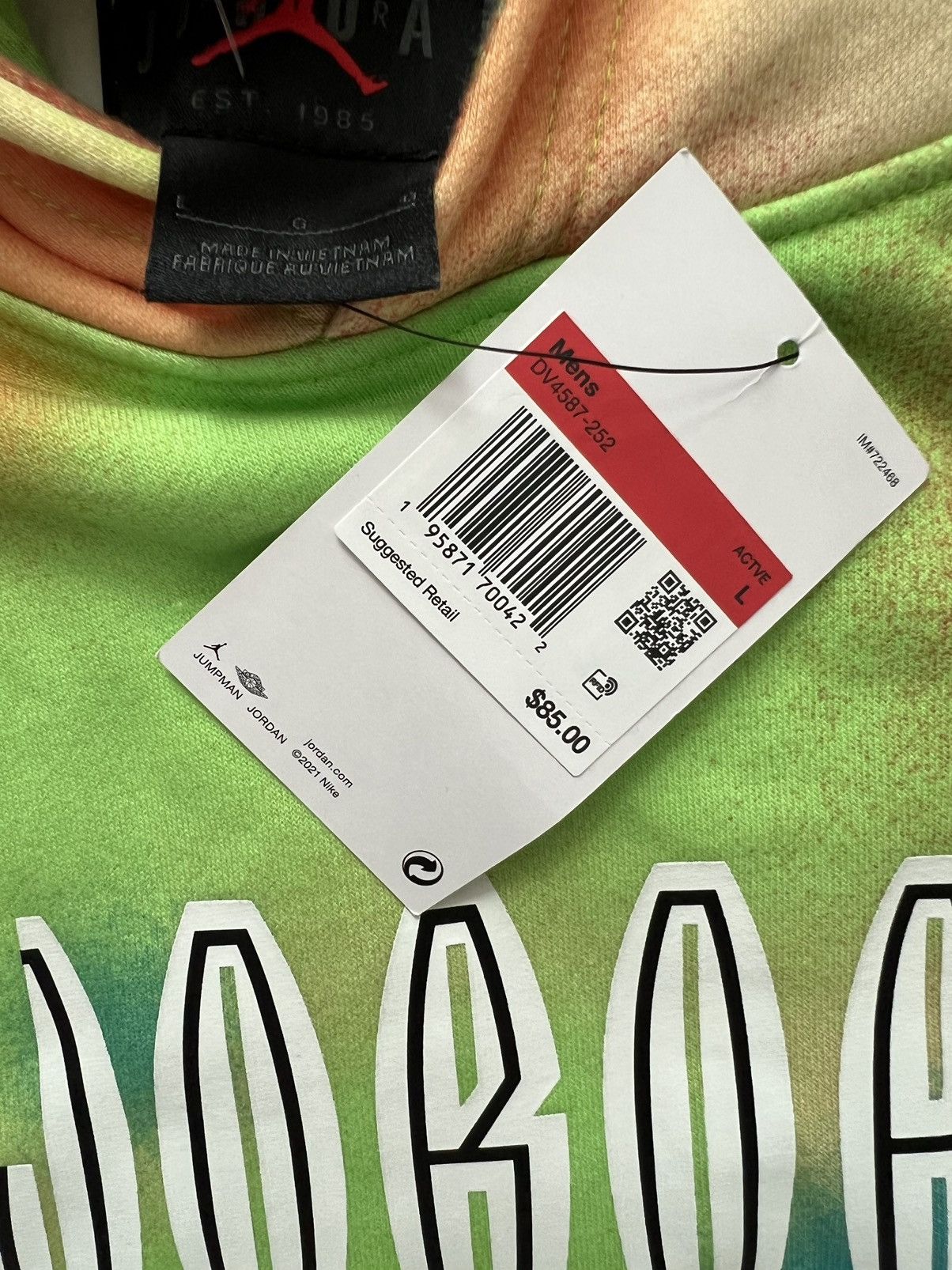 Jordan Brand Nike Air Jordan Flight MVP Pullover Hoodie Tie Dye Size US L / EU 52-54 / 3 - 6 Thumbnail