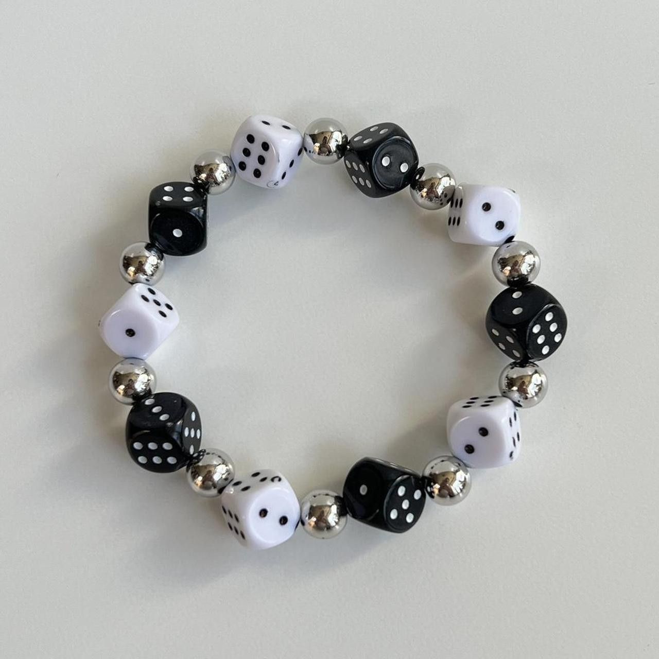 Other y2k 2000s dice grunge punk black and white bracelet Size ONE SIZE - 3 Thumbnail