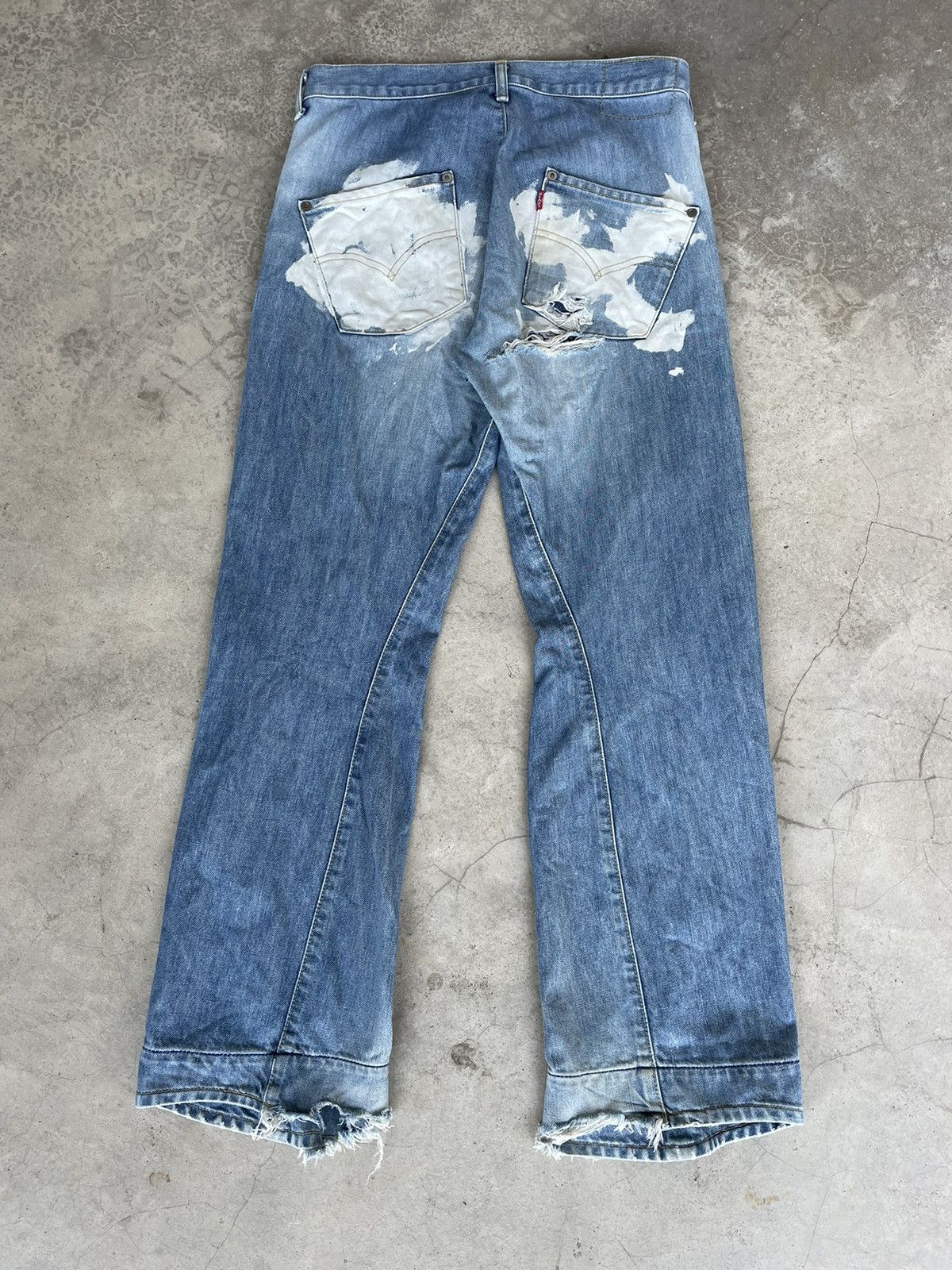 Jean Vintage Levis Engineered Faded Distressed Denim Size US 31 - 3 Thumbnail