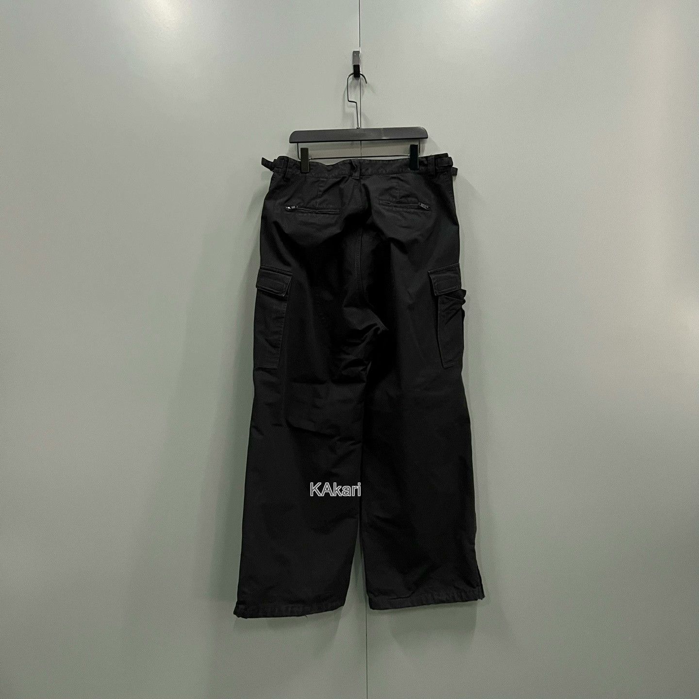 Balenciaga Balenciaga Black Cargo Wide-Leg Pants Size US 32 / EU 48 - 2 Thumbnail