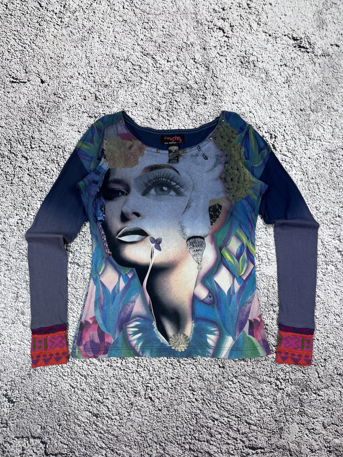 Custo Barcelona Y2K Surreal Art Top Psychedelic 00 JPG Style