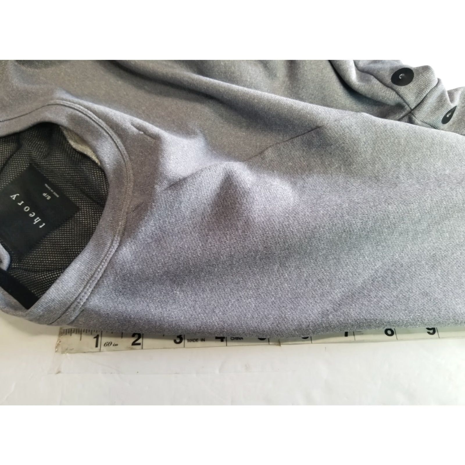 Theory Theory Sweatshirt Mens Size Small Crew Neck Gray Polyester Blend Regular Fit Stretch Long Sleeve, 100% See Pics Size US S / EU 44-46 / 1 - 7 Thumbnail