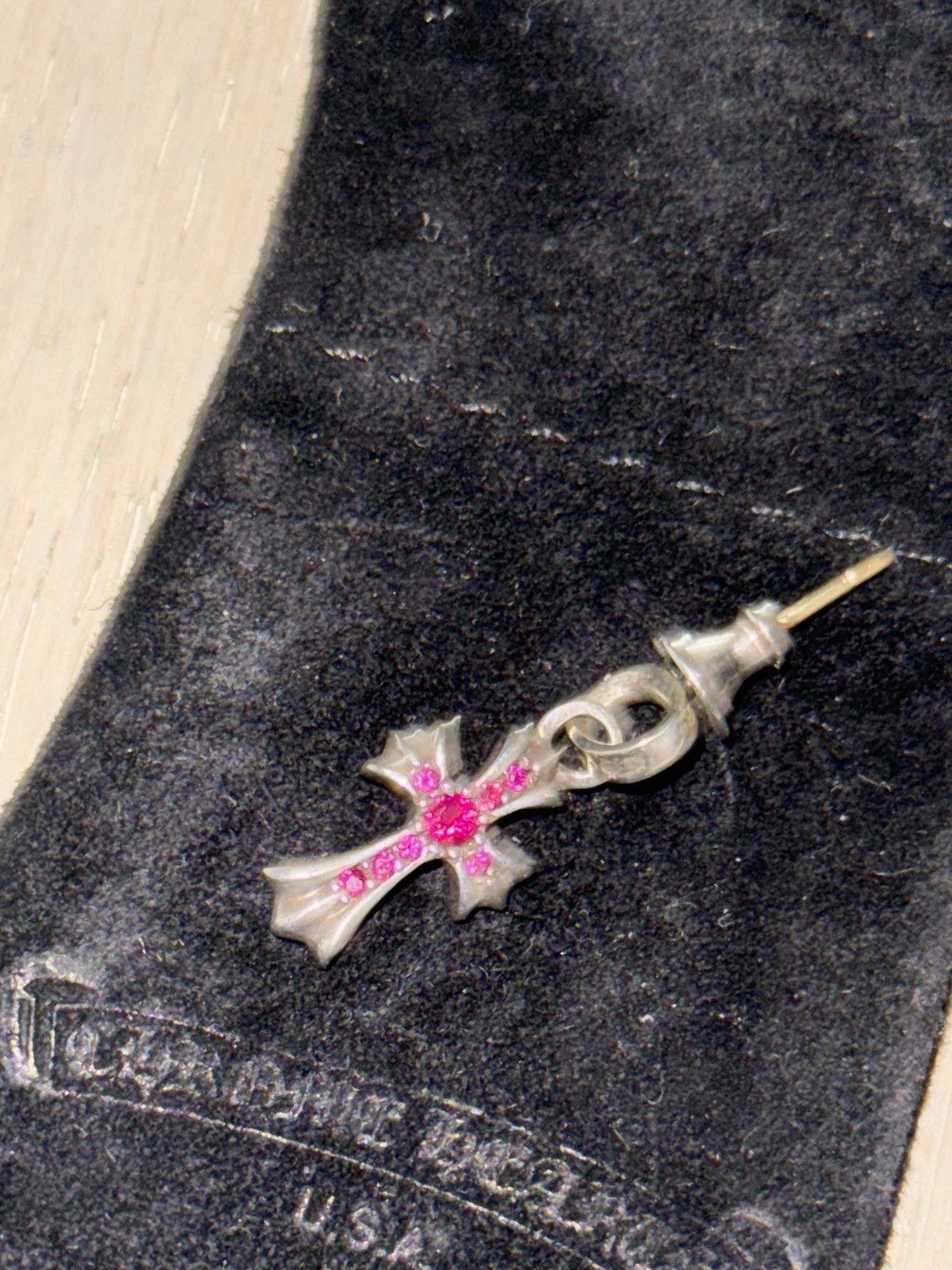 Chrome Hearts Chrome Hearts Pave Factory Ruby Set Babyfat Earring Drop Size ONE SIZE - 14 Thumbnail