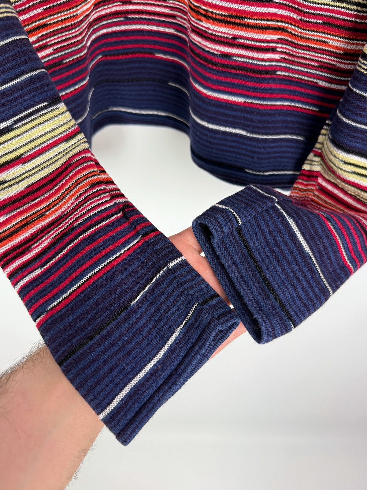 Missoni 1990s Vintage Missoni Sport Wrap V-Neck Sweater 48 Size XL / US 12-14 / IT 48-50 - 6 Thumbnail
