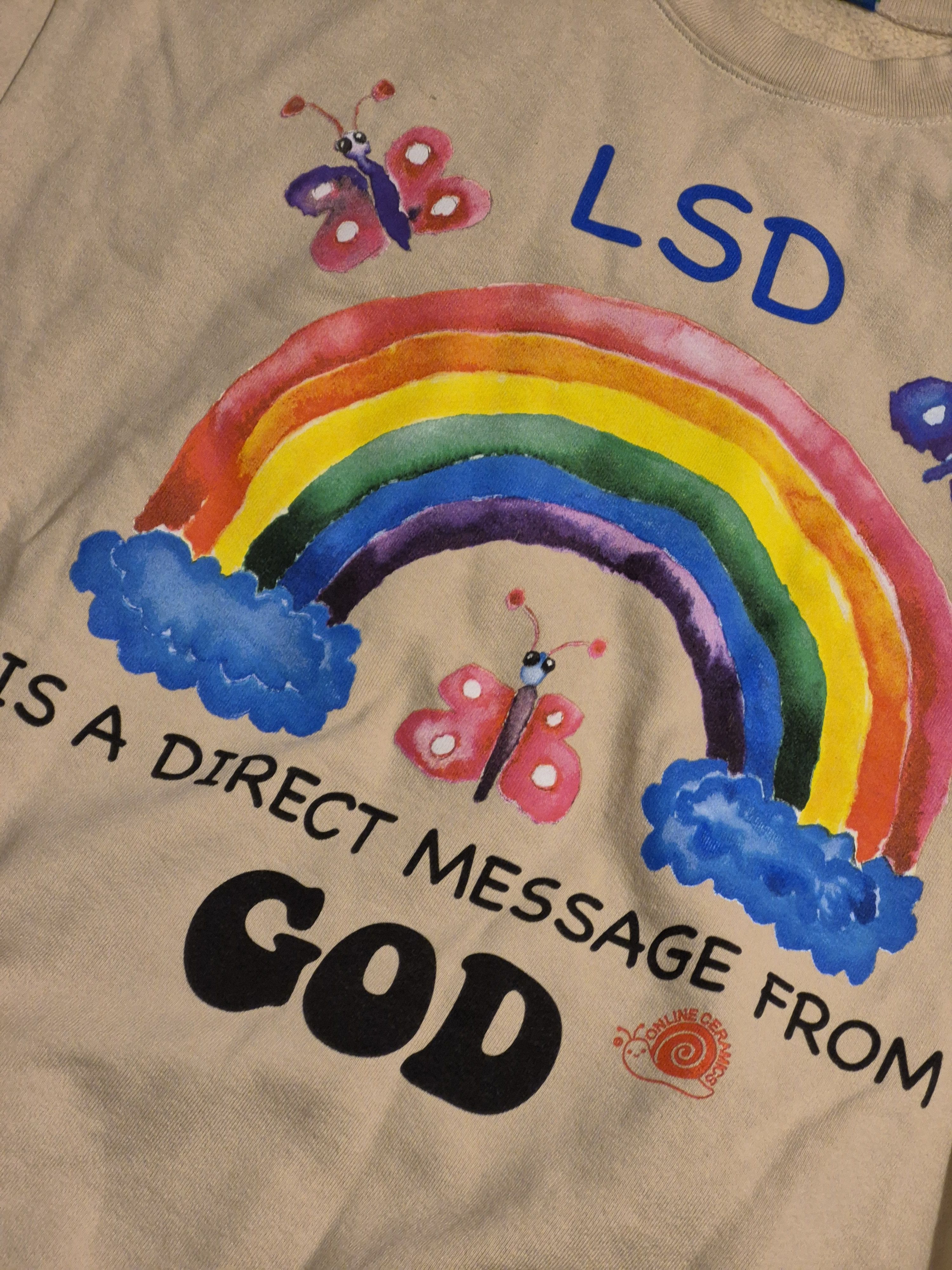 Online Ceramics Online Ceramics LSD is a Message from God Crewneck Size US L / EU 52-54 / 3 - 5 Thumbnail