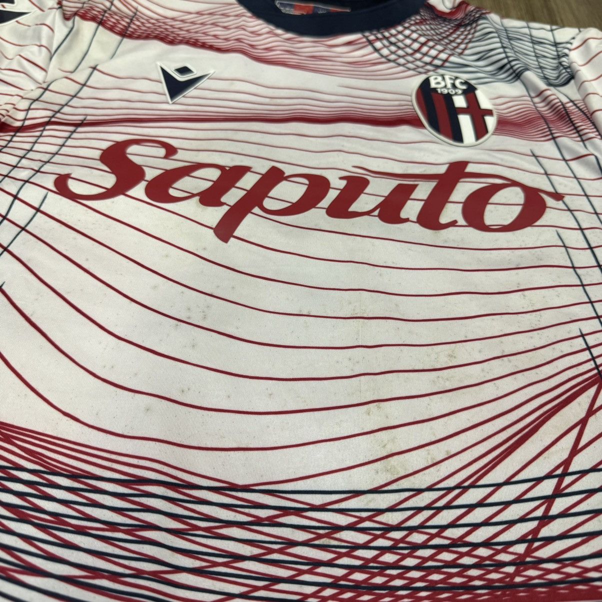 Macron Bologna 23/24 match worn shirt #56 Saelemaekers Size US L / EU 52-54 / 3 - 4 Thumbnail