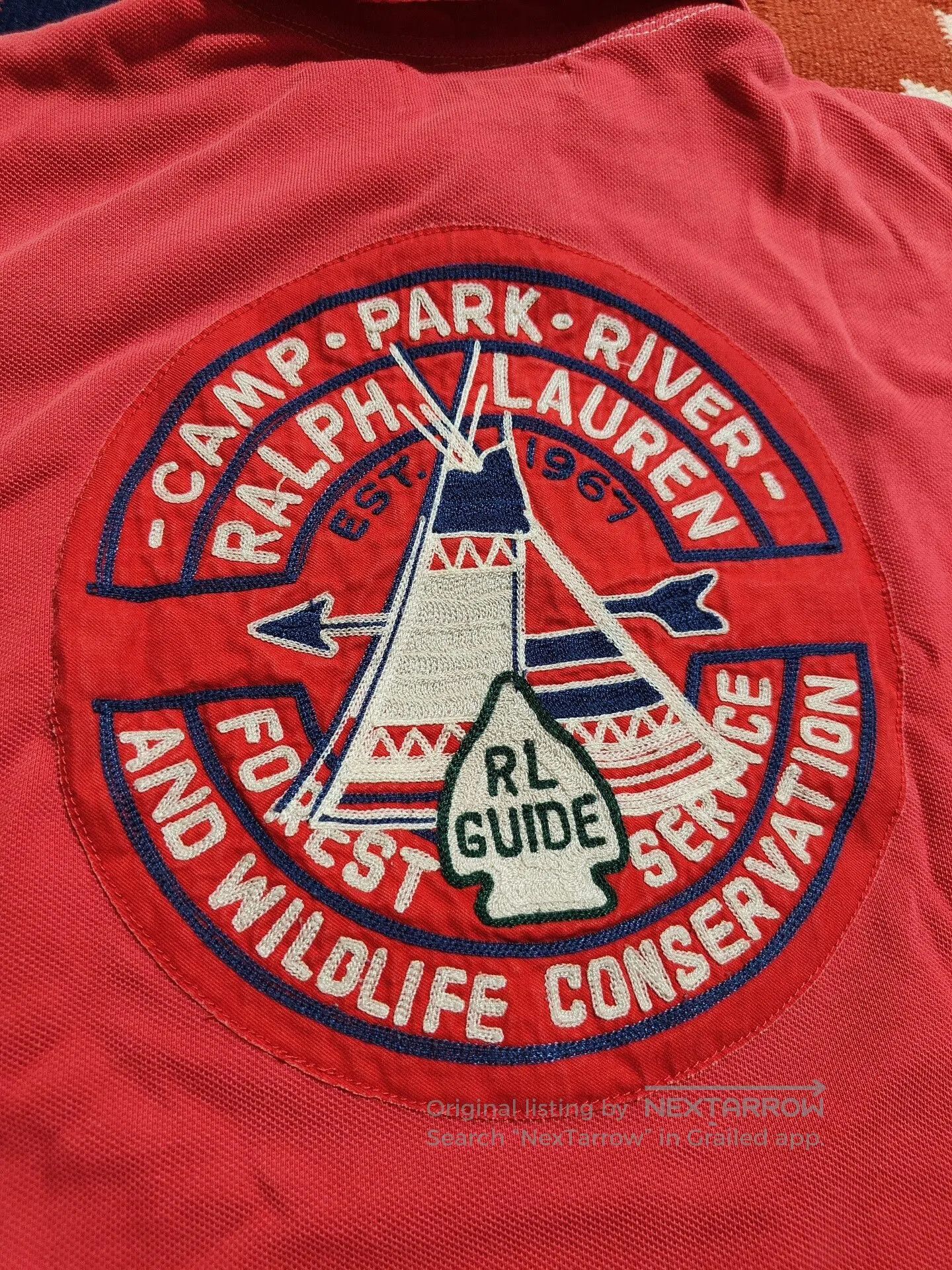 RRL Ralph Lauren RRL Navajo Embroidered Short Sleeve Polo. Size US L / EU 52-54 / 3 - 3 Thumbnail