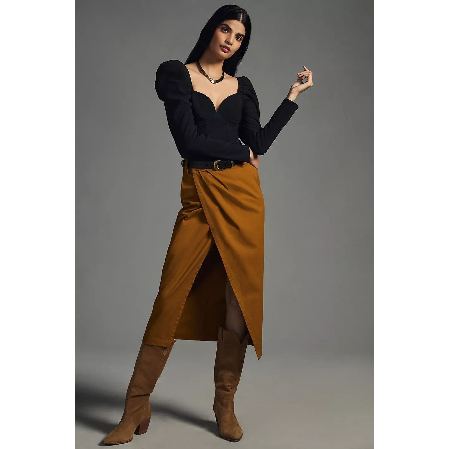 Anthropologie New Anthropologie ASTR The Label Betty Top $88 MEDIUM Black Size M / US 6-8 / IT 42-44 - 3 Thumbnail