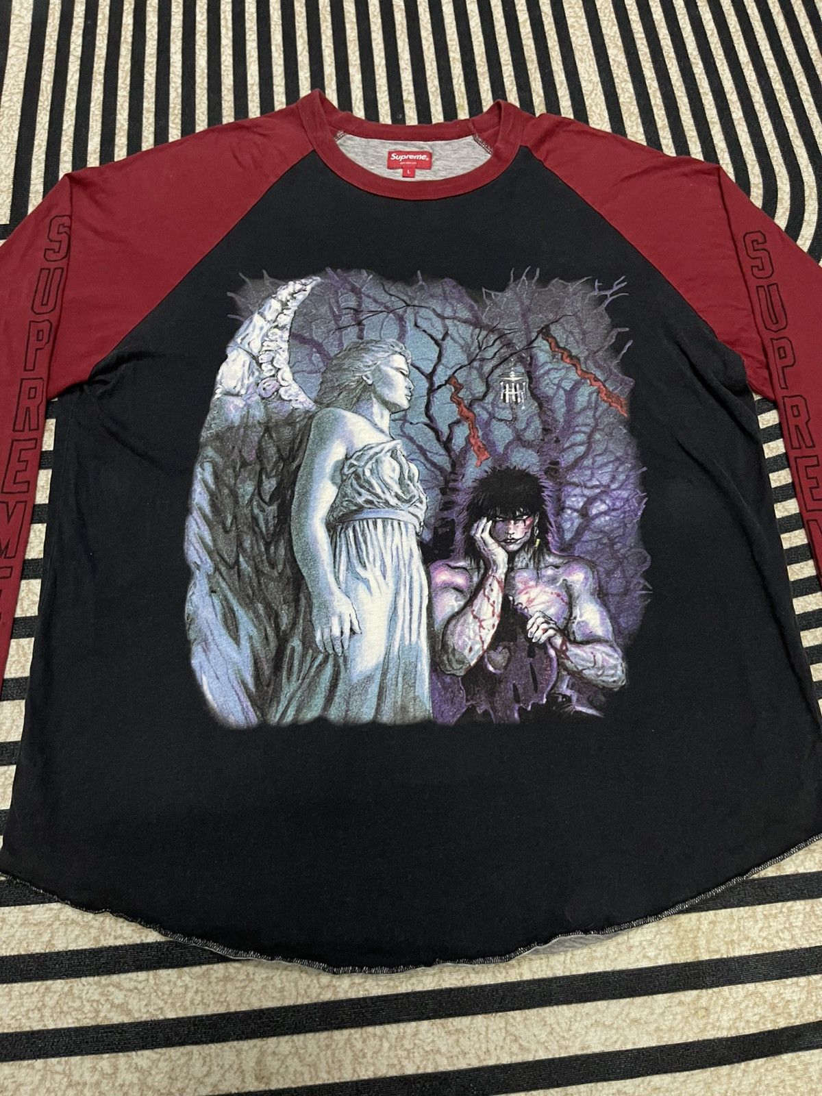FW 21 SUPREME “THE CROW” RAGLAN T SHIRT LONG SLEEVE