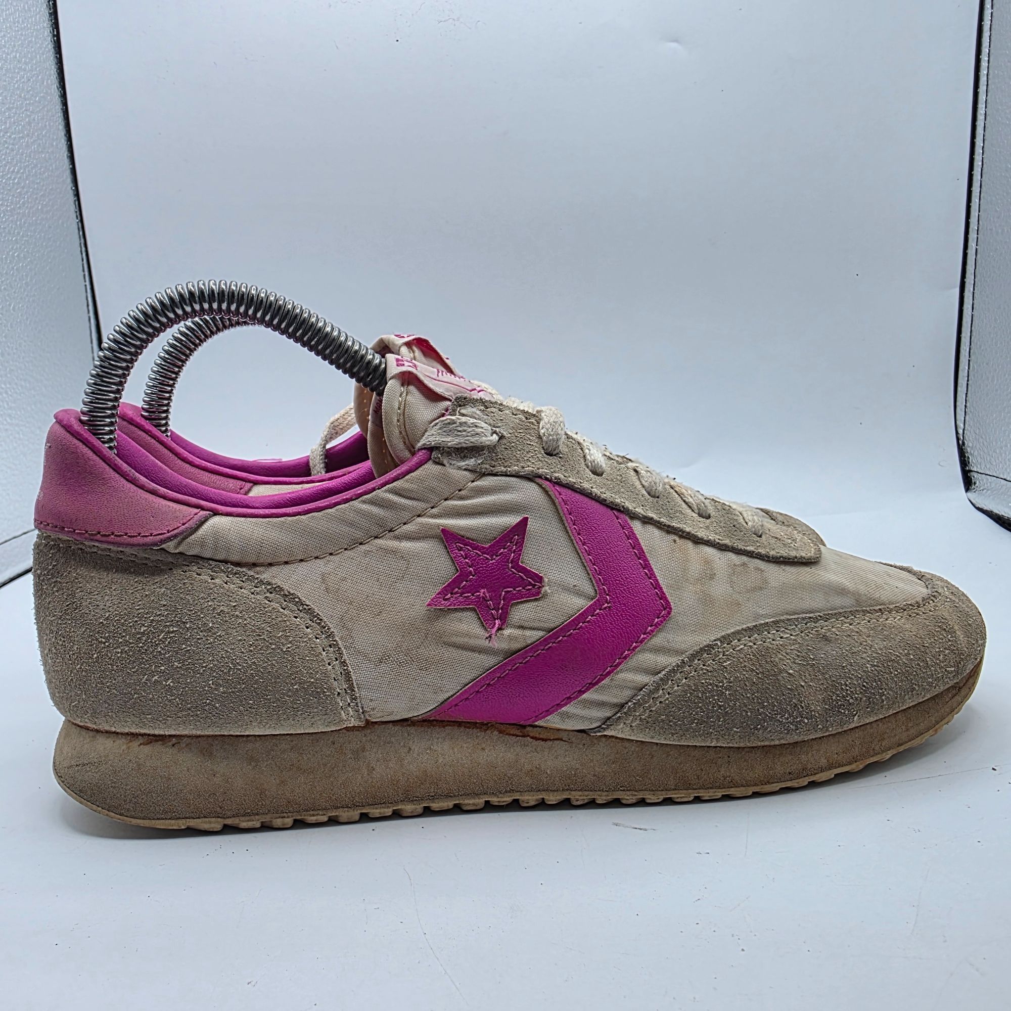 Converse Vintage 80's Converse Womens Size 5.5 Beige Pink Sneaker Sho Size US 5.5 / IT 35.5 - 7 Thumbnail