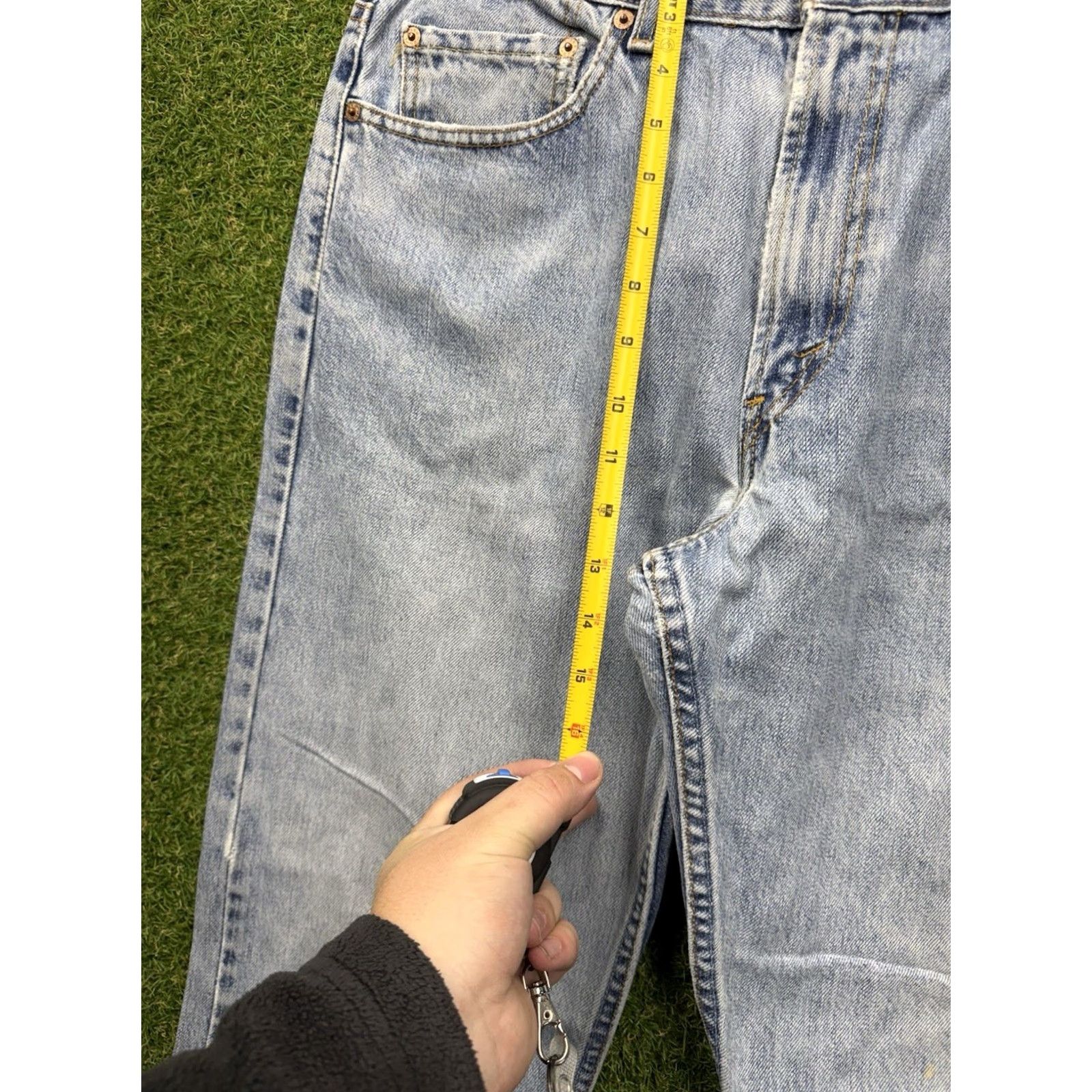 Levi's Levi's 505 Jeans Mens 34x30 Regular Straight Light Wash Denim Casual Vintage 90s Modern Mens Jeans Size US 34 / EU 50 - 6 Thumbnail