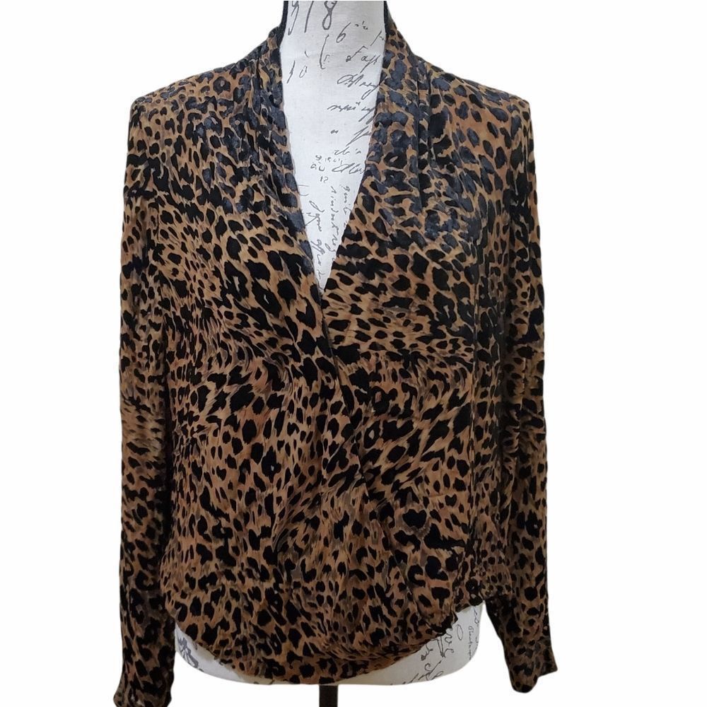 L'AGENCE L'Agence Ladies Size Small Brown Lydia Animal Print Burnout Size S / US 4 / IT 40 - 1 Thumbnail